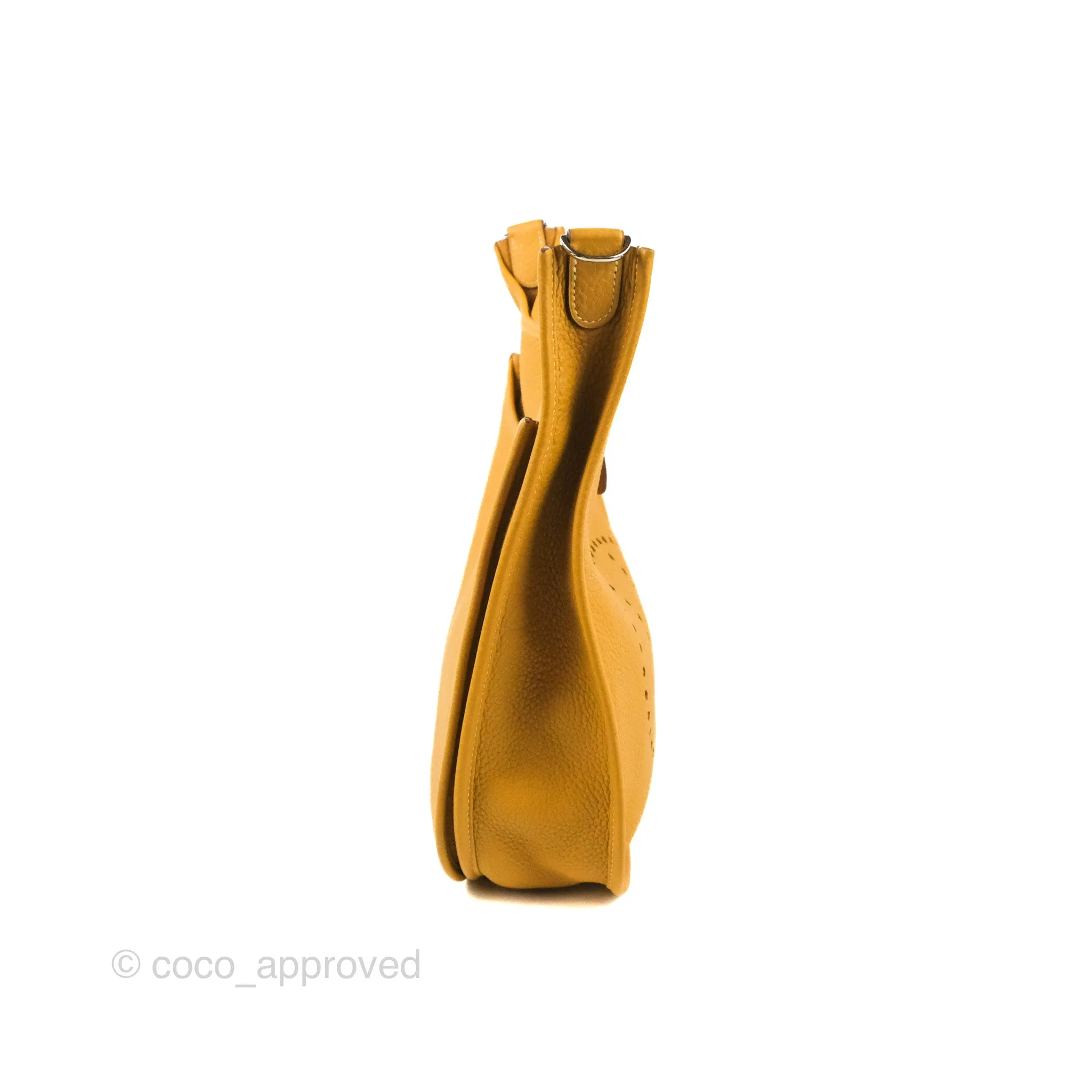 Hermes Evelyne III 29 Mustard Clemence Palladium Hardware