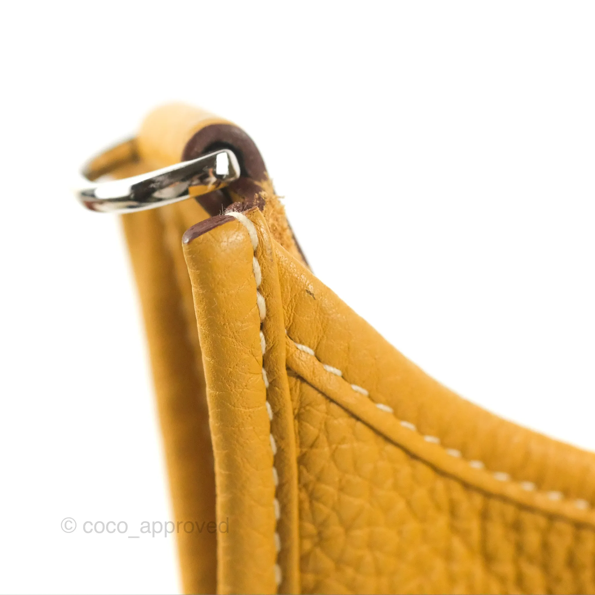Hermes Evelyne III 29 Mustard Clemence Palladium Hardware