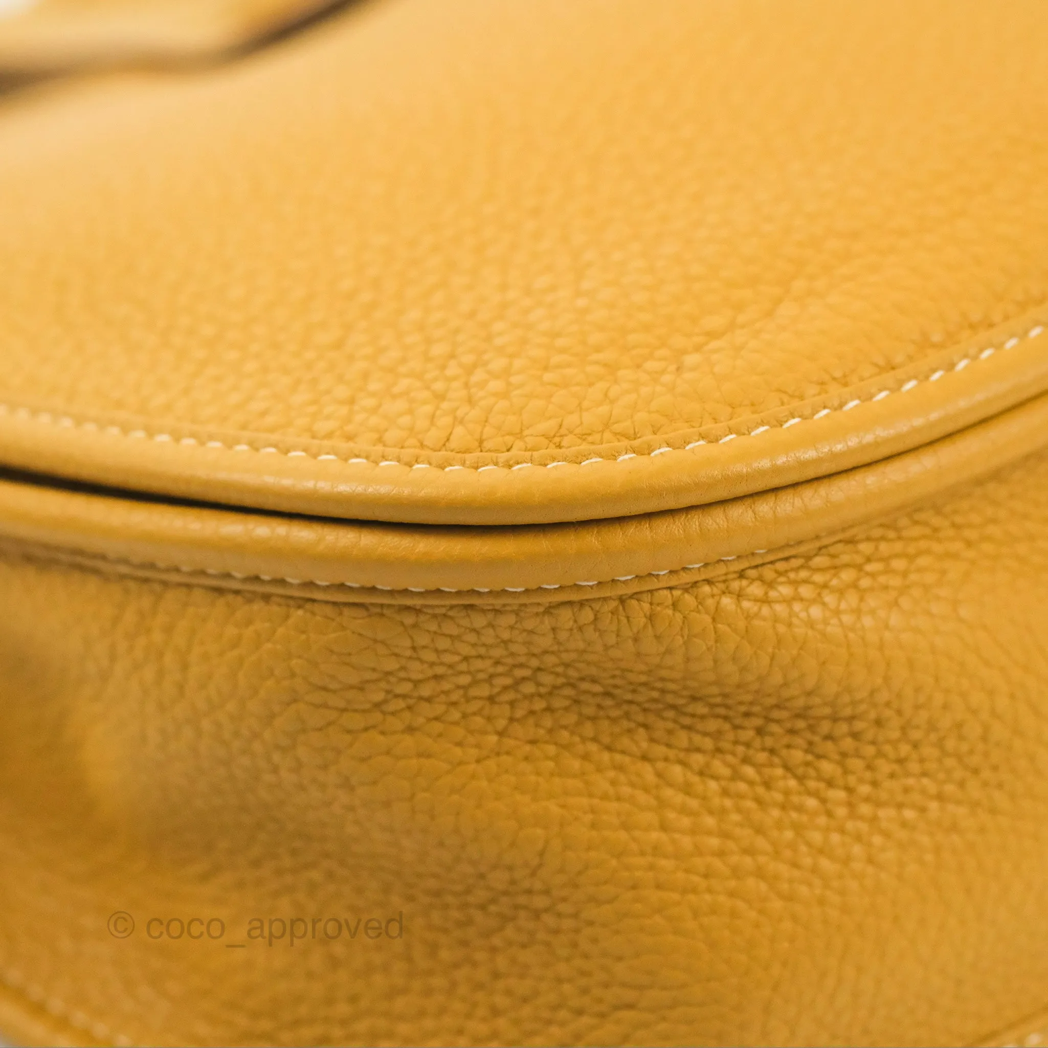 Hermes Evelyne III 29 Mustard Clemence Palladium Hardware