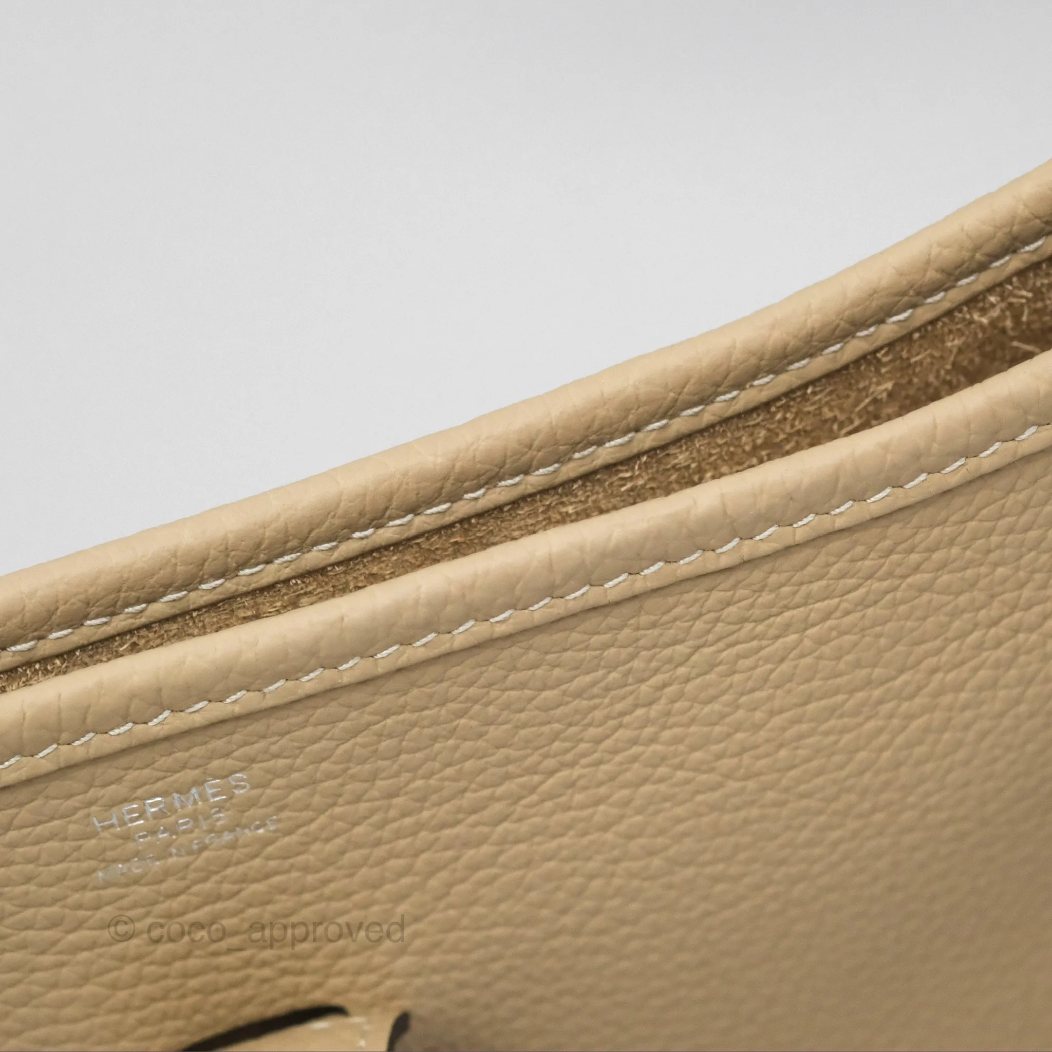Hermes Evelyne III 29 Trench S2 Clemence Palladium Hardware