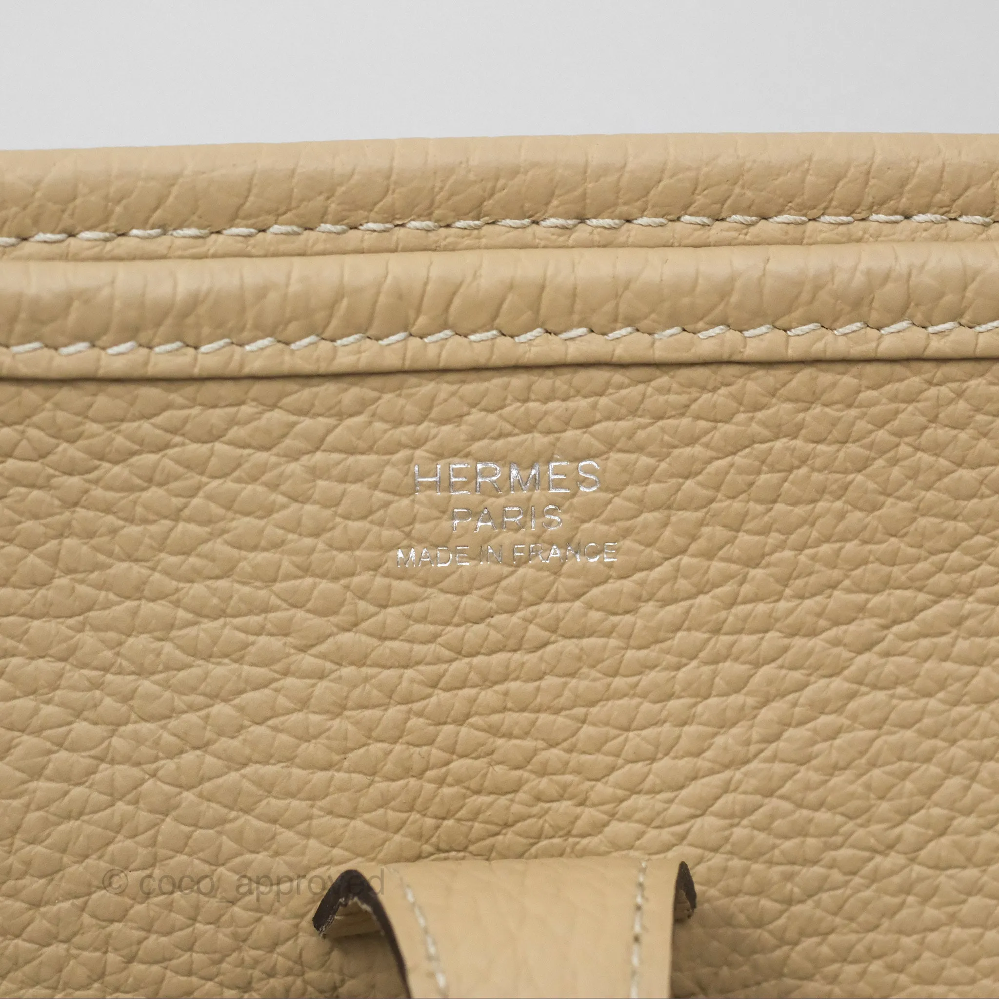 Hermes Evelyne III 29 Trench S2 Clemence Palladium Hardware