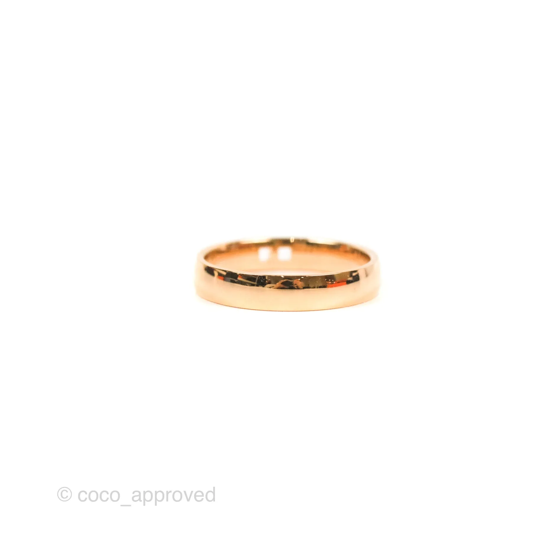 Hermes Ever Herakles Band Ring Rose Gold Size 52