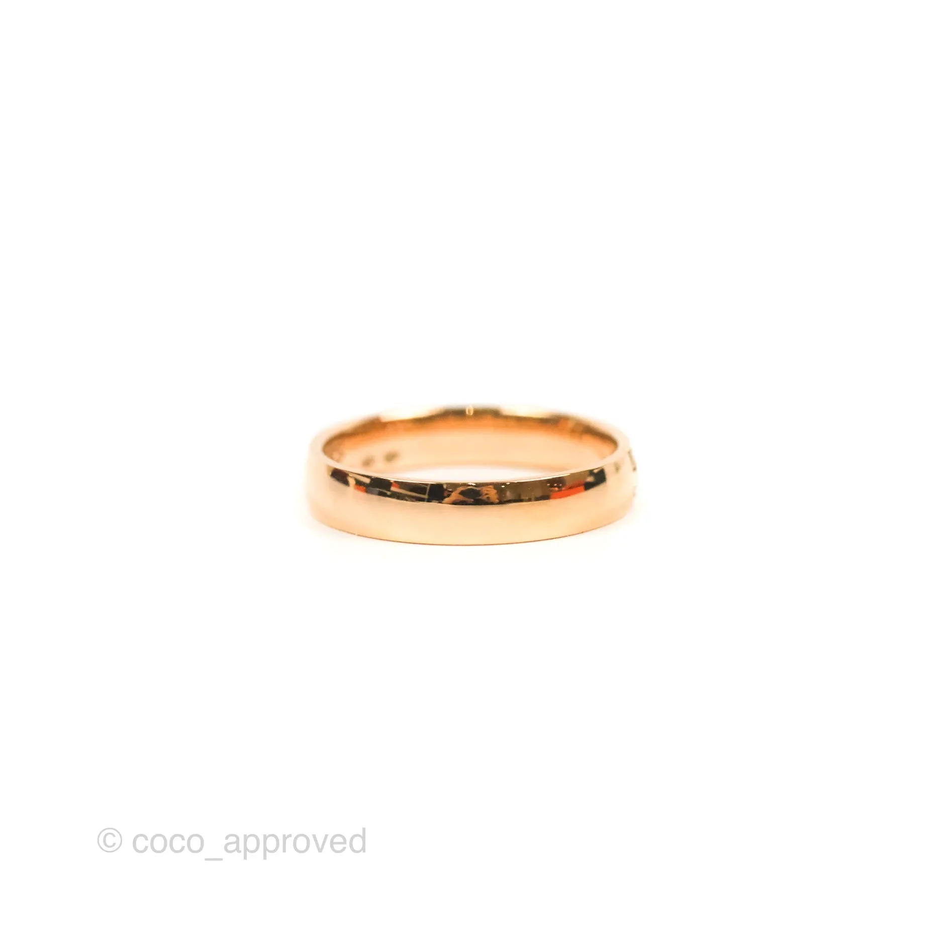 Hermes Ever Herakles Band Ring Rose Gold Size 52