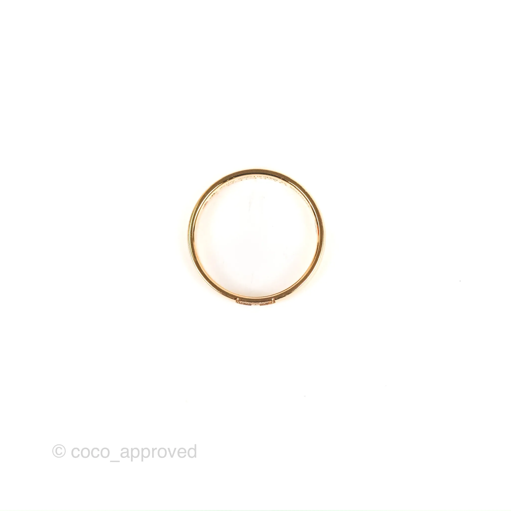 Hermes Ever Herakles Band Ring Rose Gold Size 52