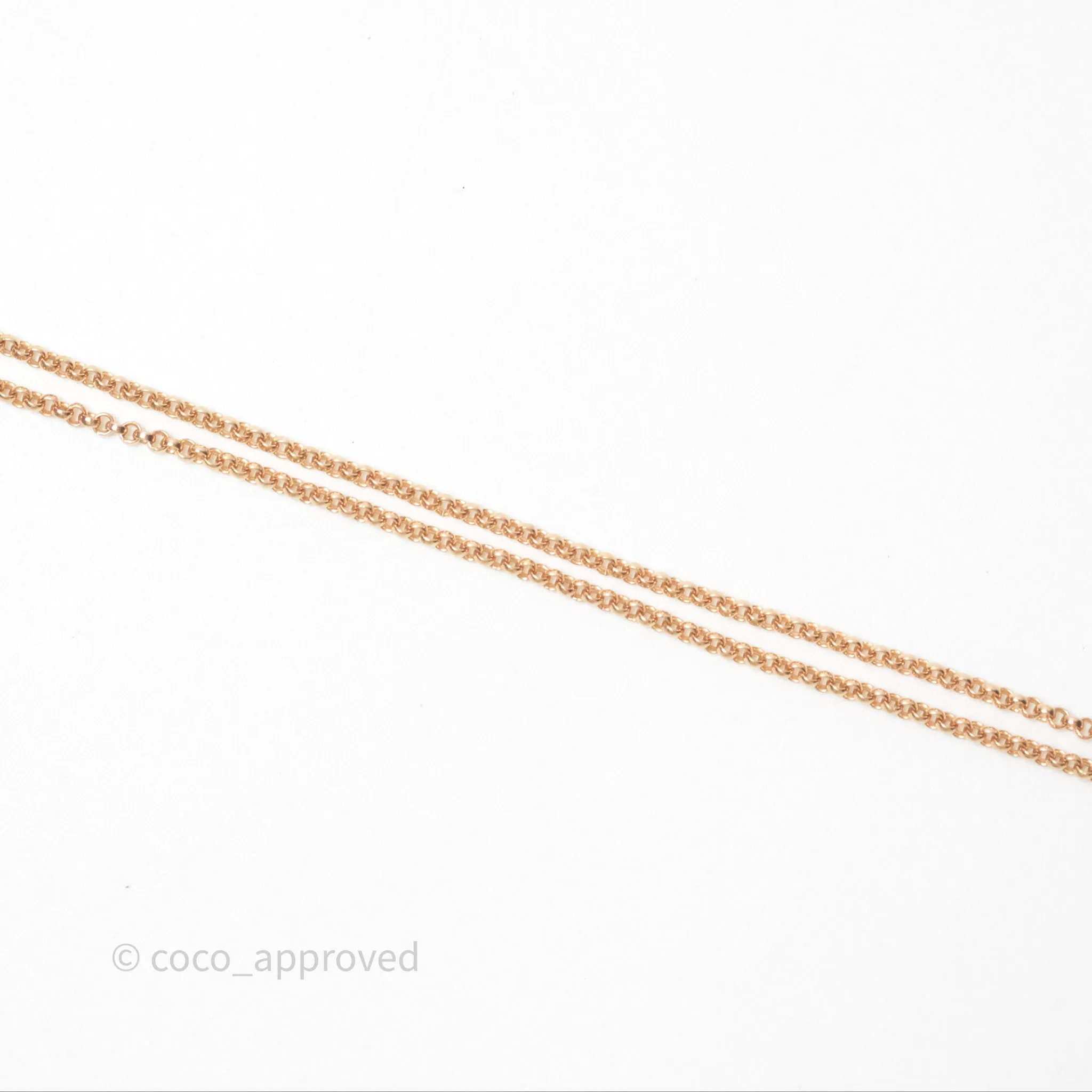 Hermes Ex-Libris Pendant Necklace PM Diamond Rose Gold Hardware