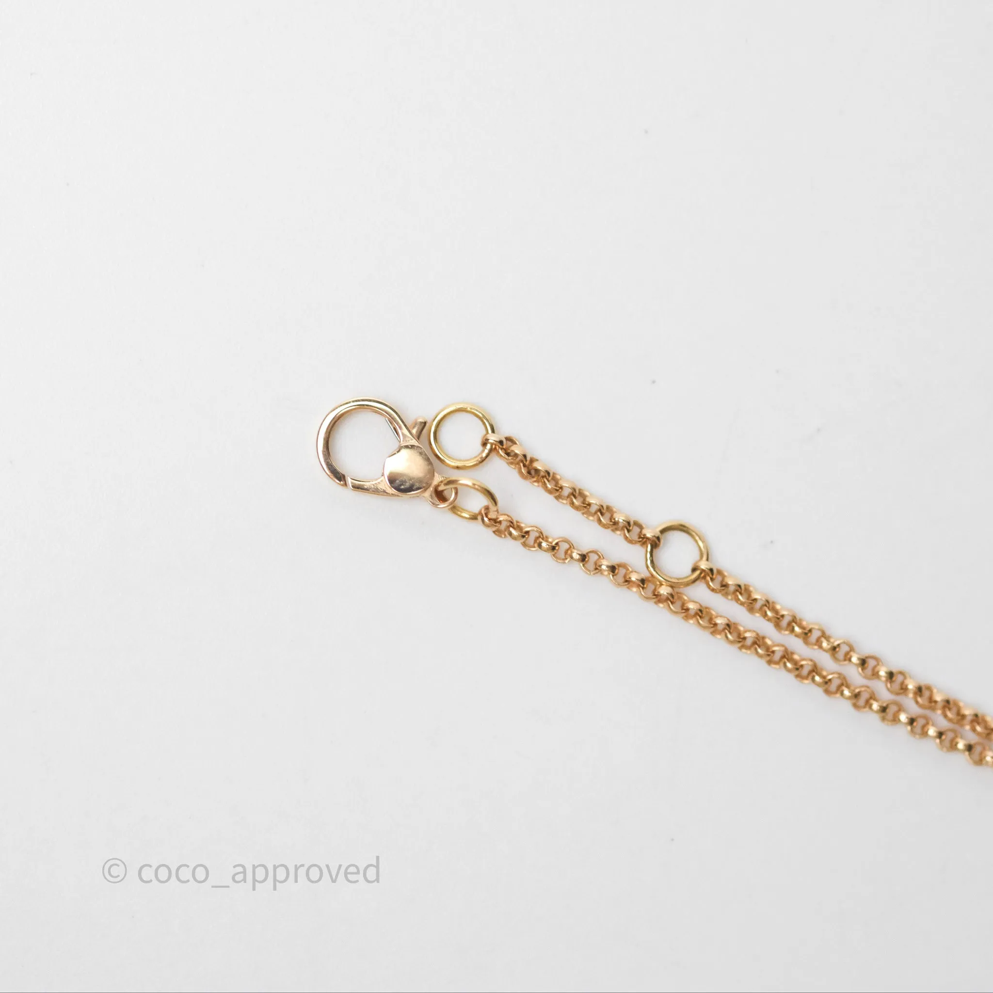 Hermes Ex-Libris Pendant Necklace PM Diamond Rose Gold Hardware