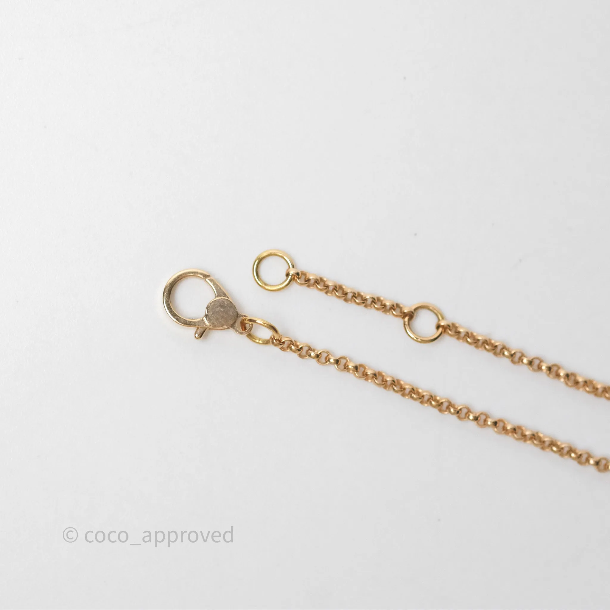 Hermes Ex-Libris Pendant Necklace PM Diamond Rose Gold Hardware