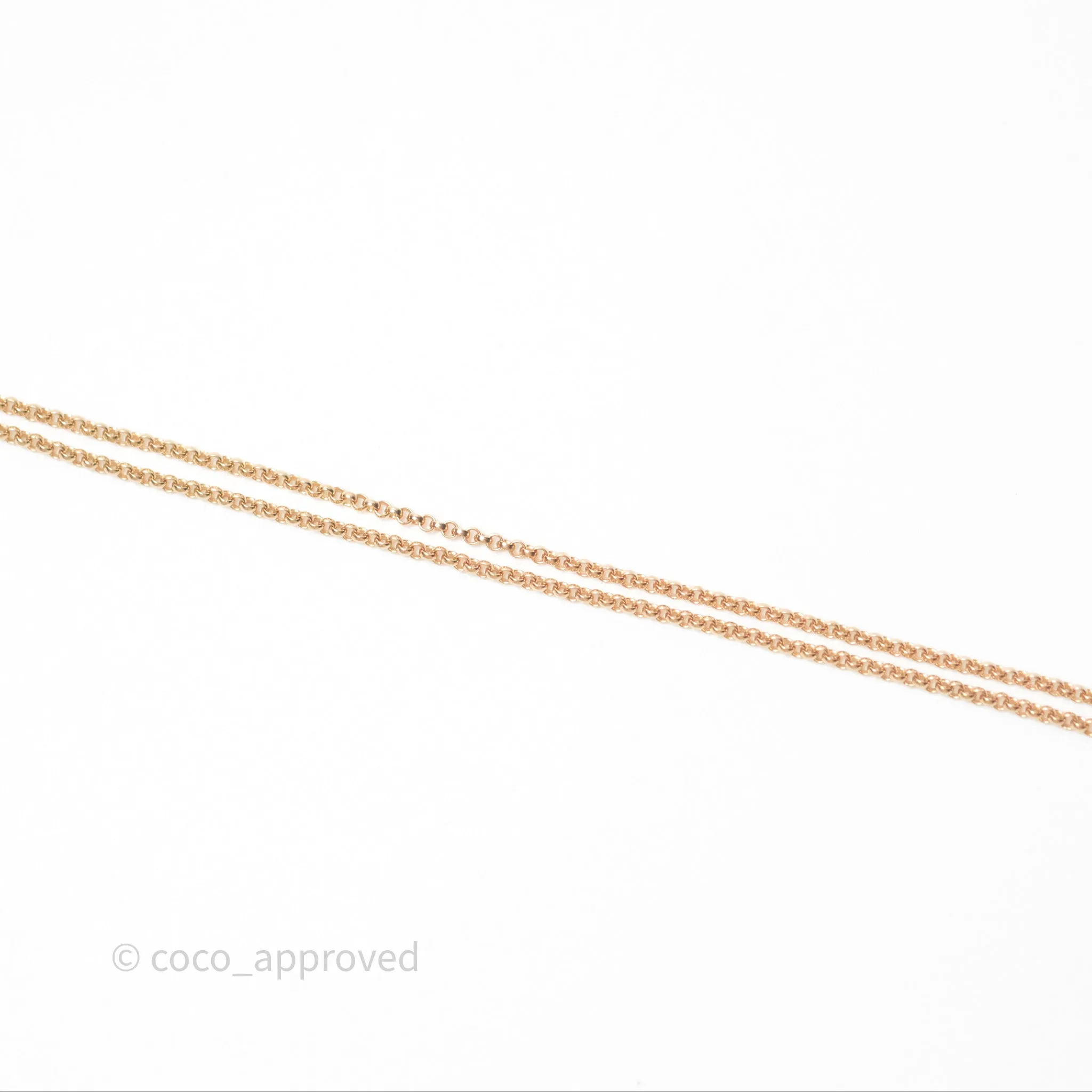 Hermes Ex-Libris Pendant Necklace PM Diamond Rose Gold Hardware