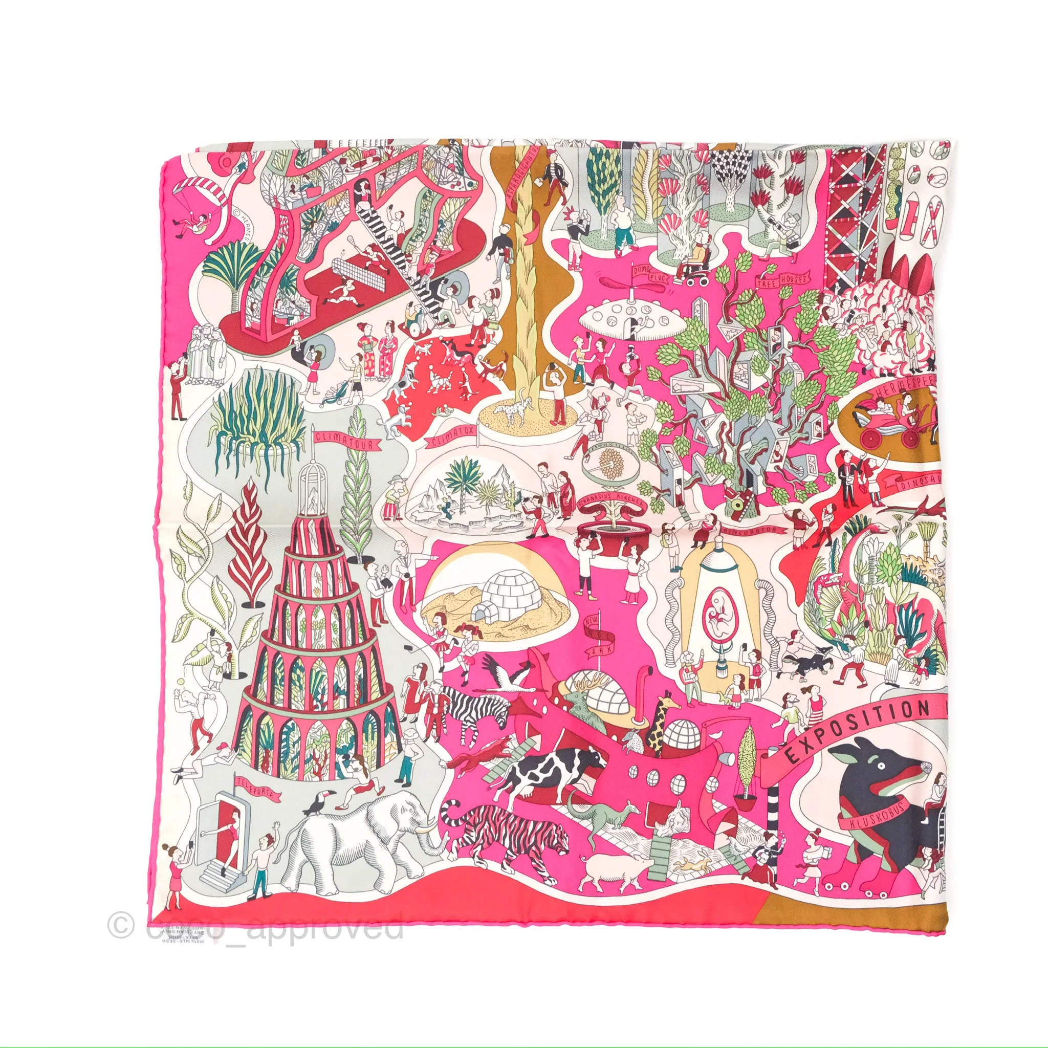 Hermes Exposition Universell Silk Scarf 90