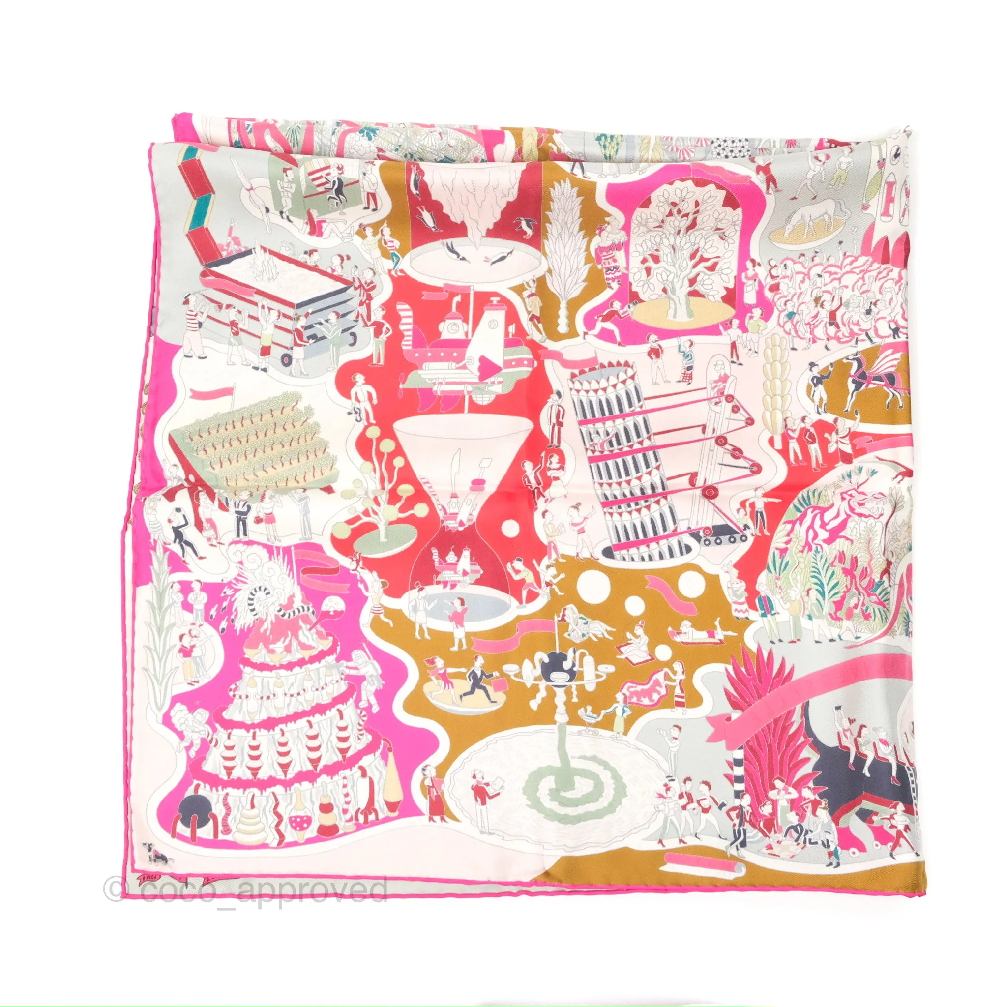 Hermes Exposition Universell Silk Scarf 90