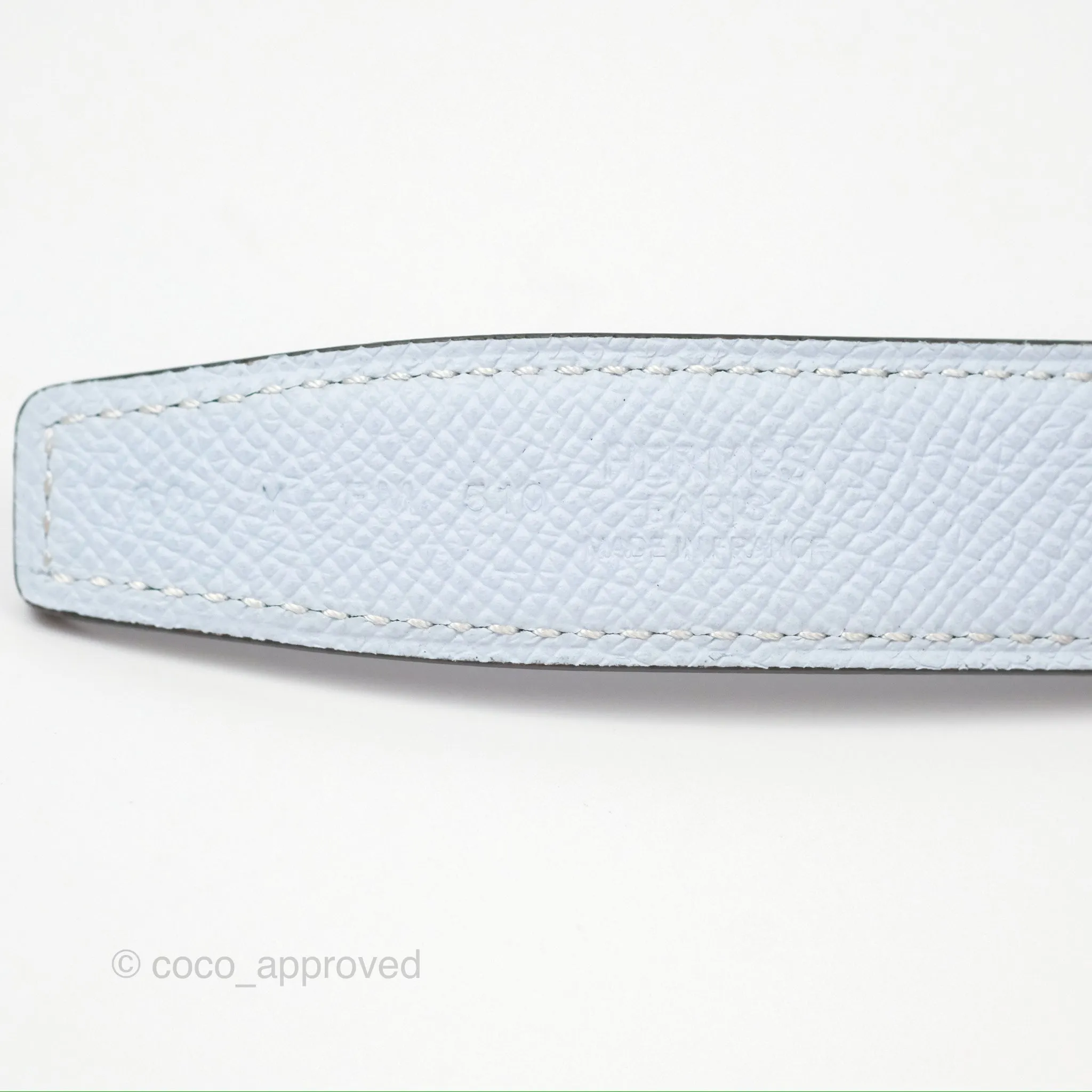 Hermes Gamma Belt Buckle Reversible Leather Strap 24 mm