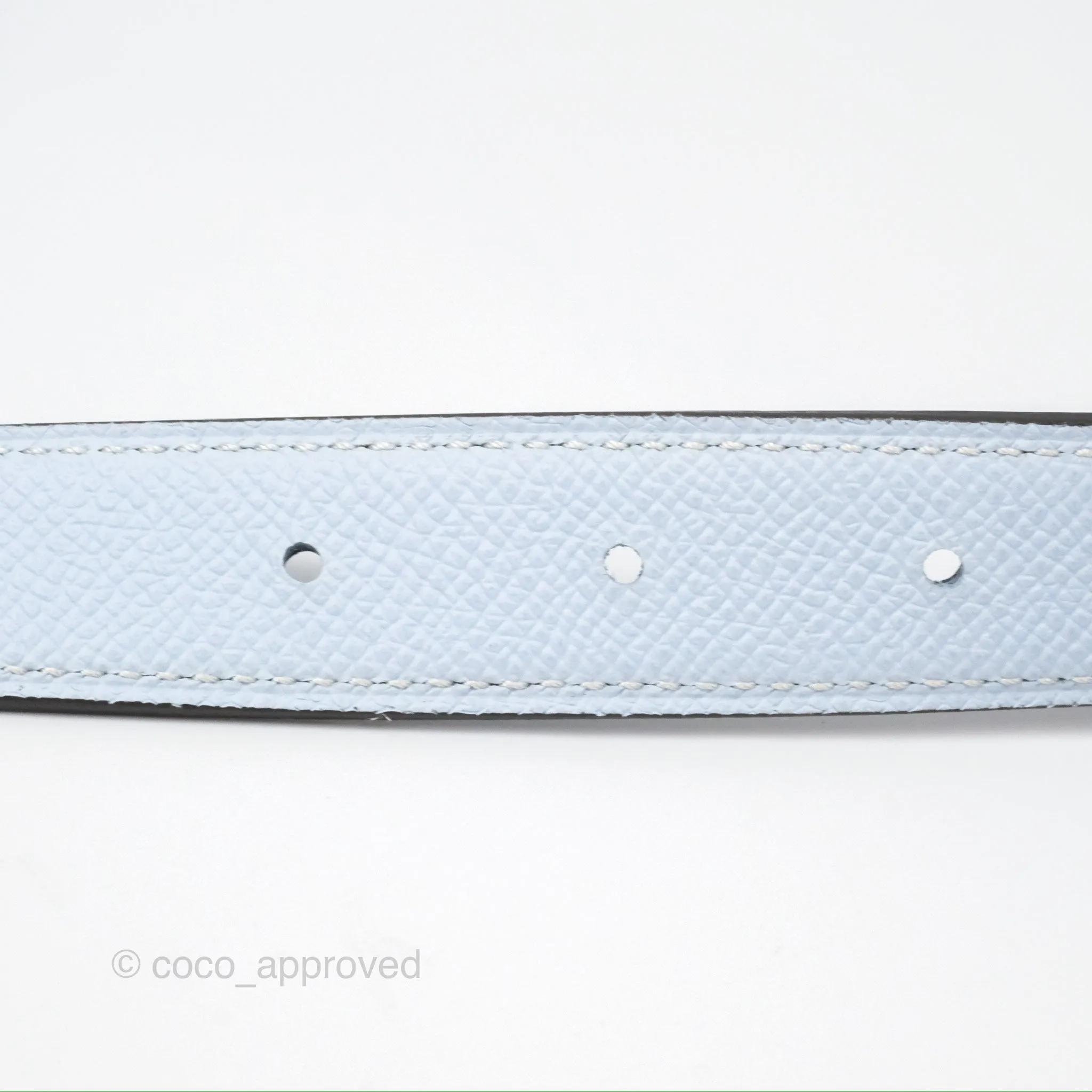 Hermes Gamma Belt Buckle Reversible Leather Strap 24 mm