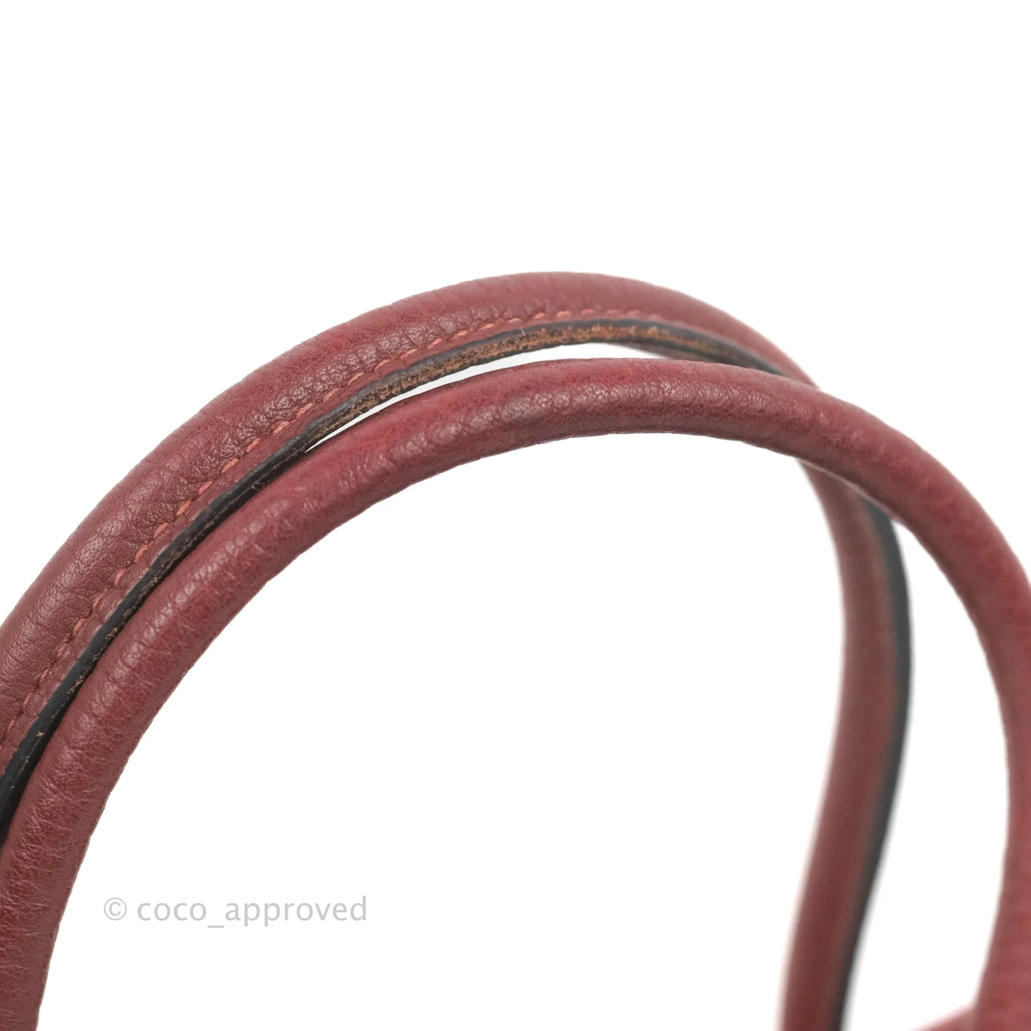 Hermes Garden Party 30 Brick/ Burgundy Canvas Negonda