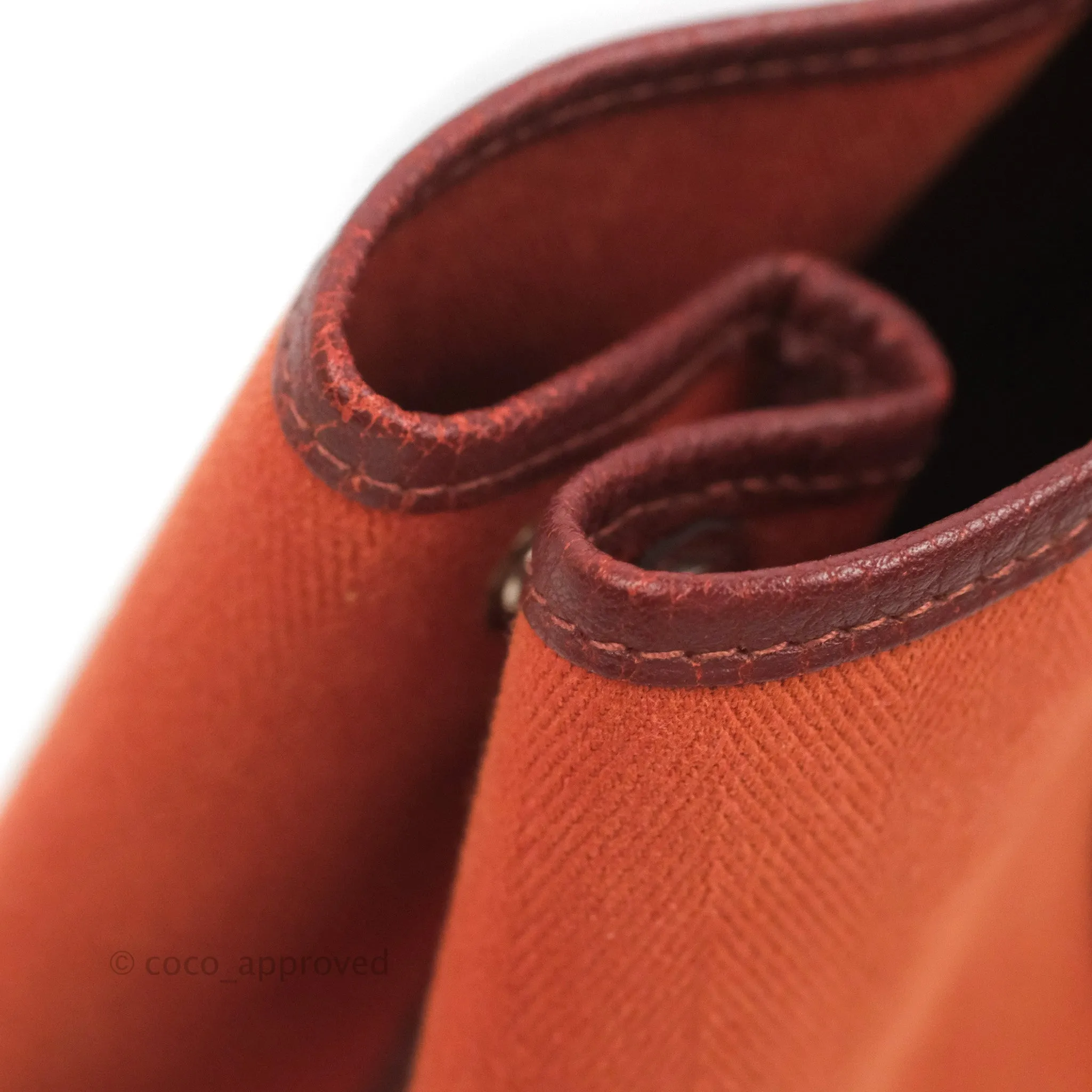 Hermes Garden Party 30 Brick/ Burgundy Canvas Negonda