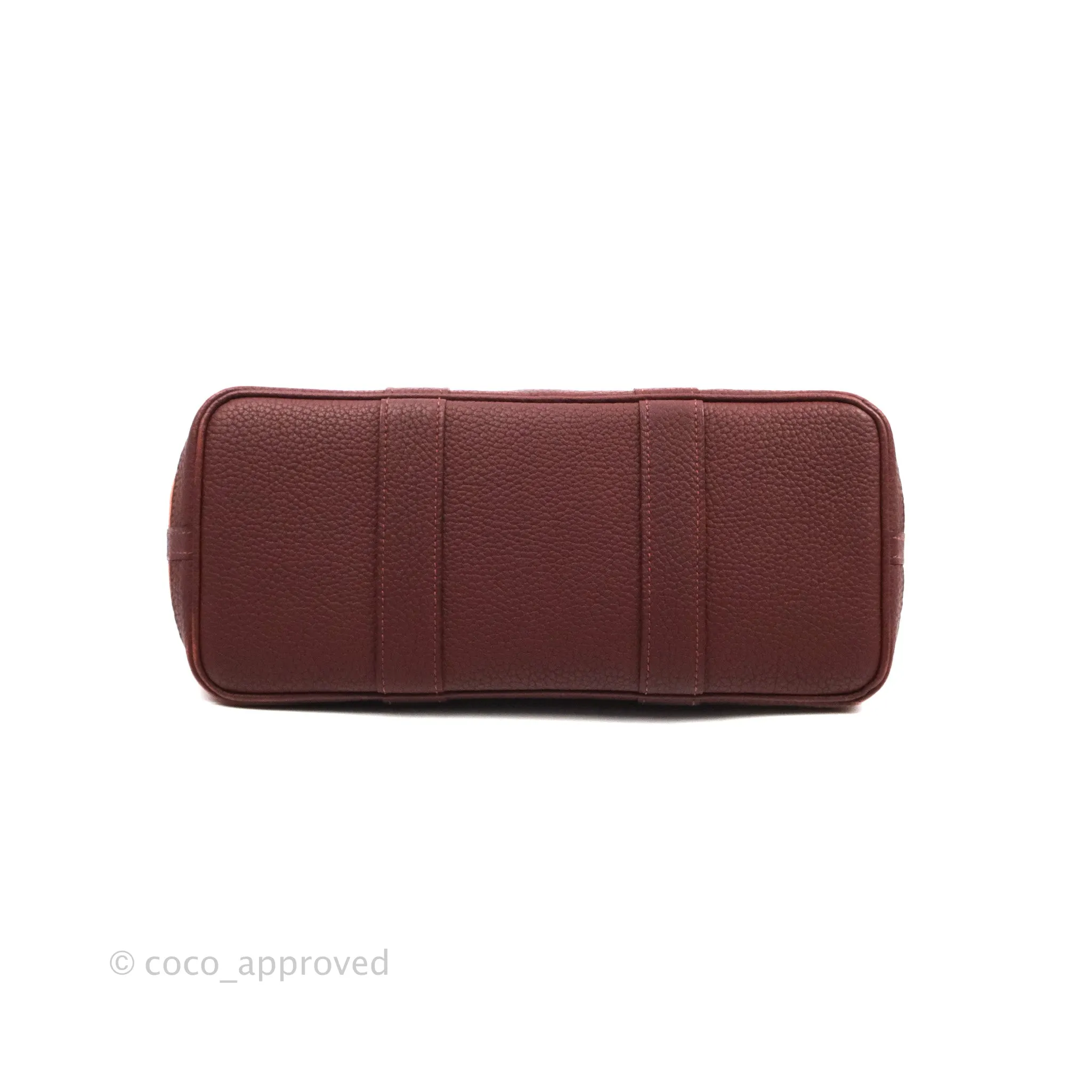 Hermes Garden Party 30 Brick/ Burgundy Canvas Negonda