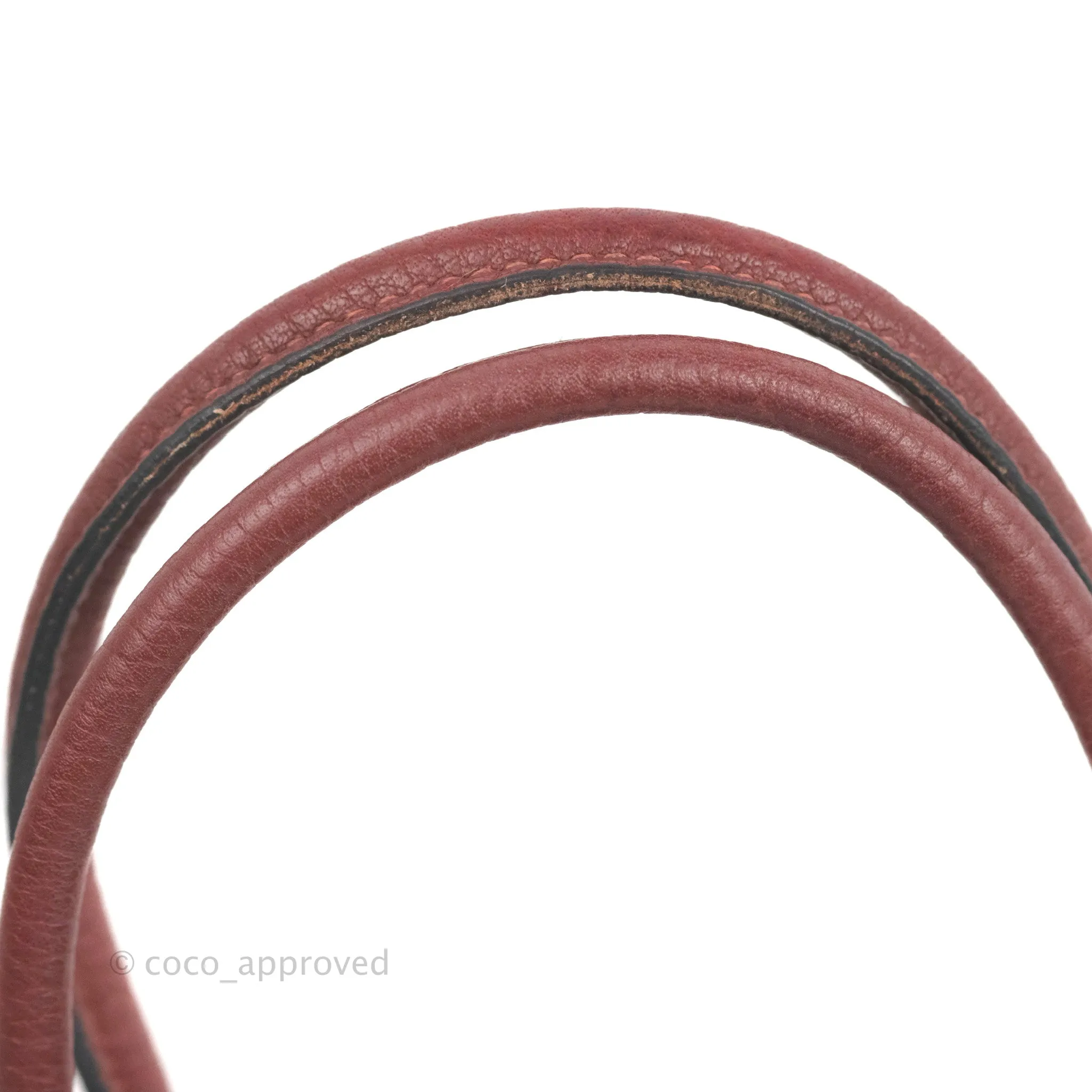 Hermes Garden Party 30 Brick/ Burgundy Canvas Negonda