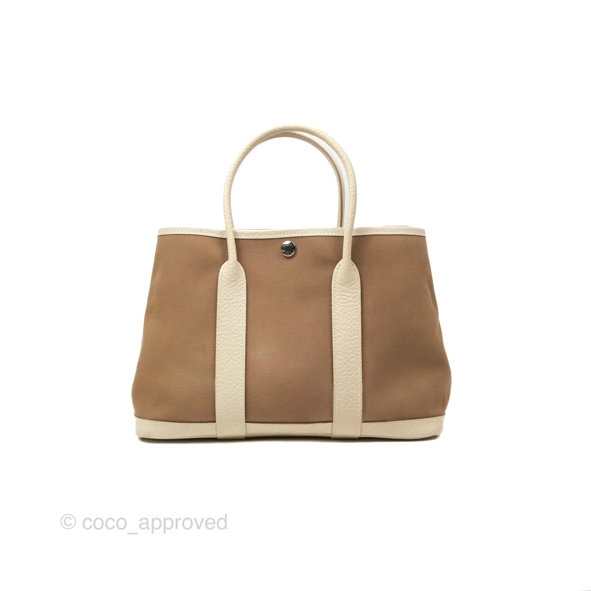 Hermes Garden Party 30 Etoupe 18 Canvas Craie 10