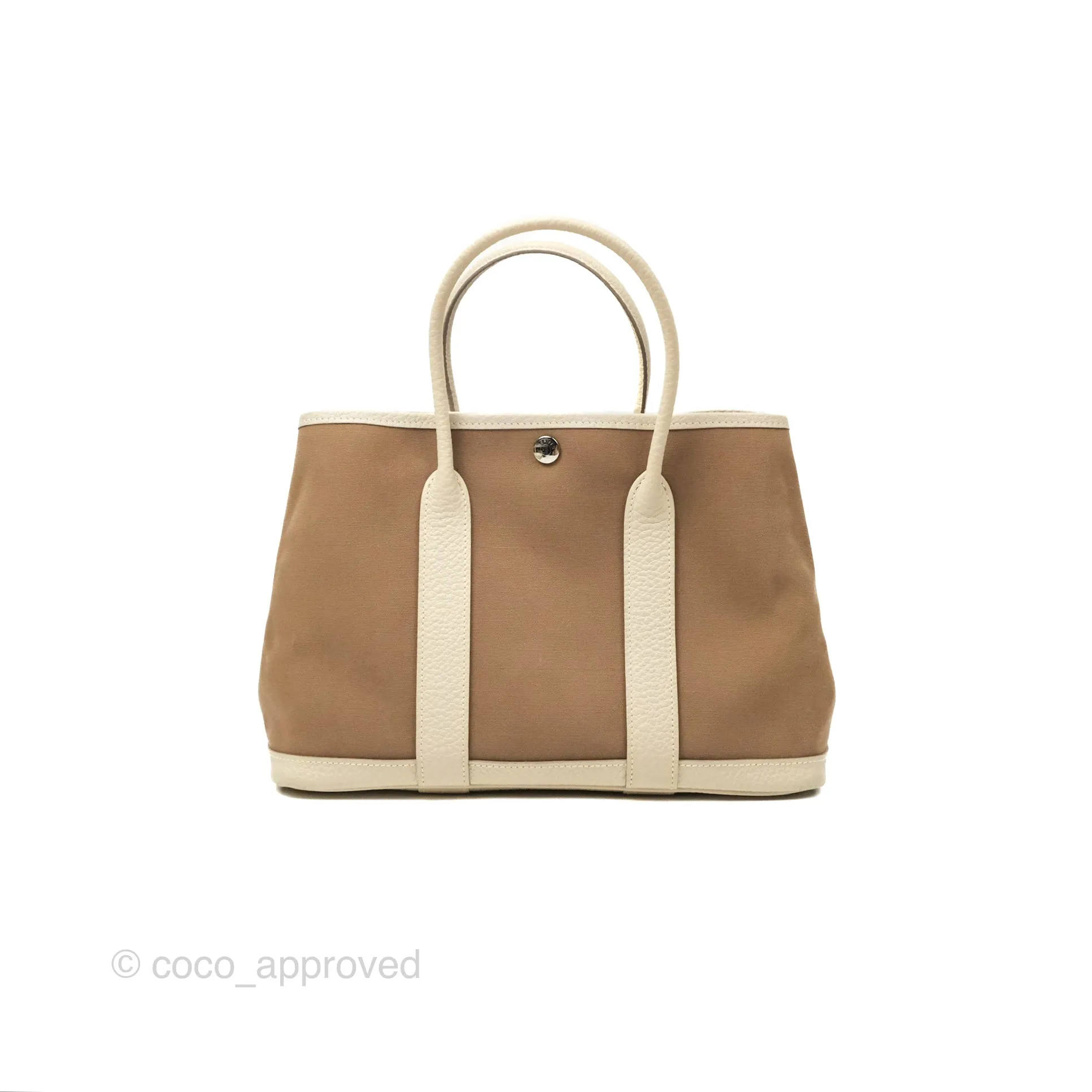 Hermes Garden Party 30 Etoupe 18 Canvas Craie 10
