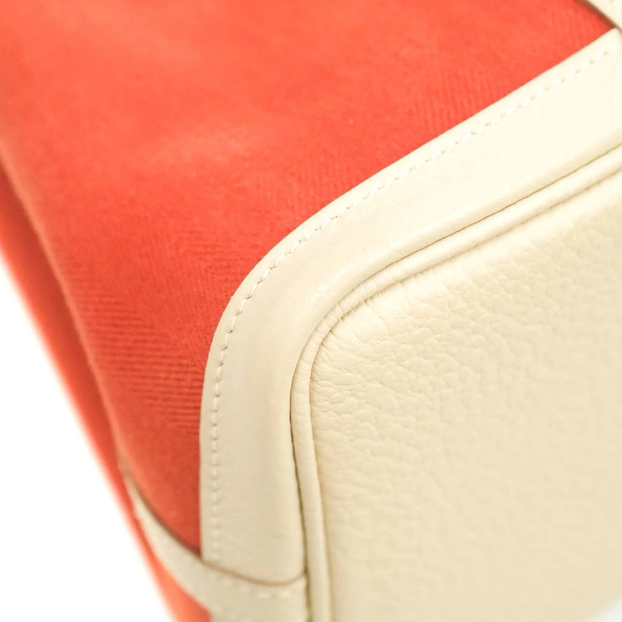 Hermes Garden Party 30 Red/Craie Canvas Negonda
