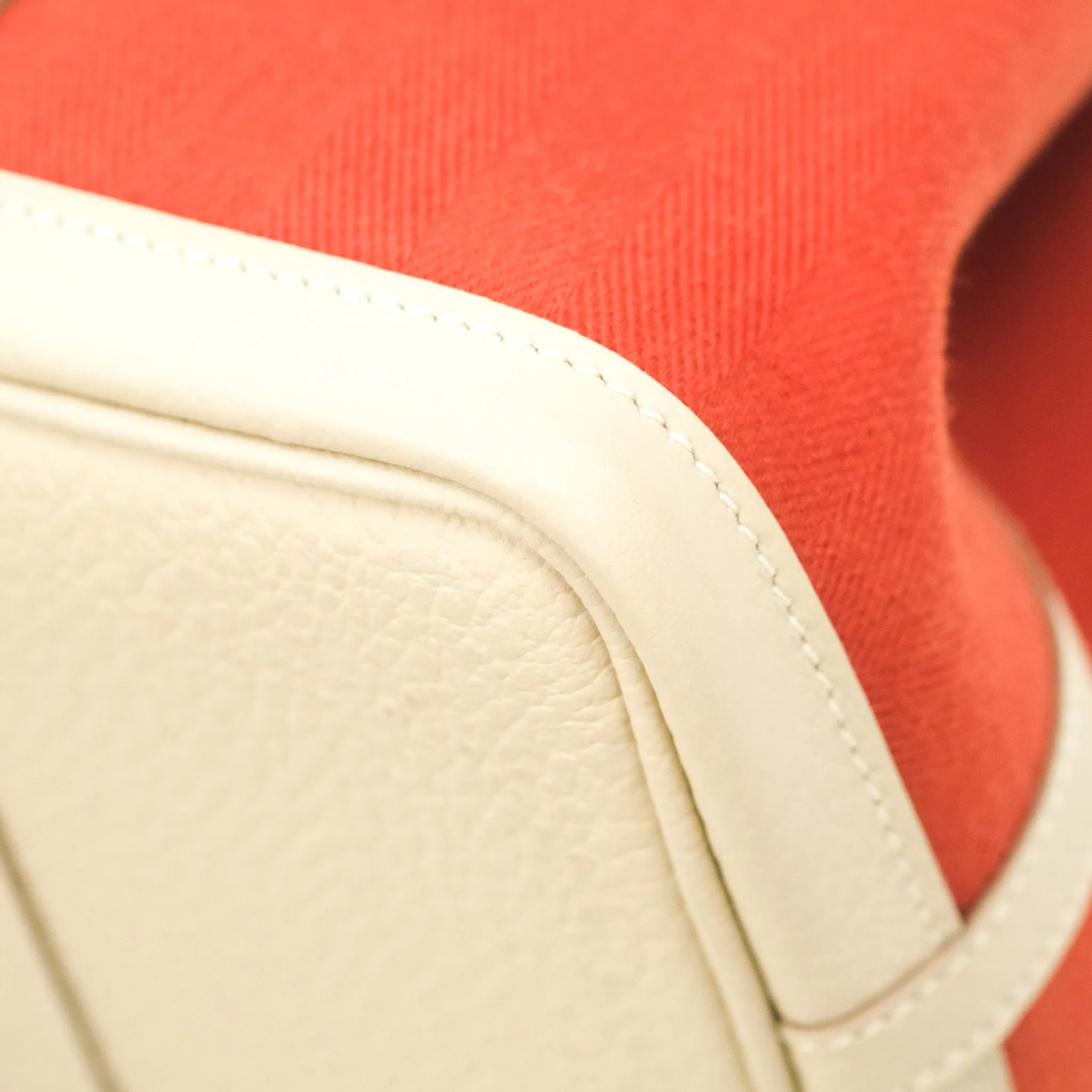 Hermes Garden Party 30 Red/Craie Canvas Negonda