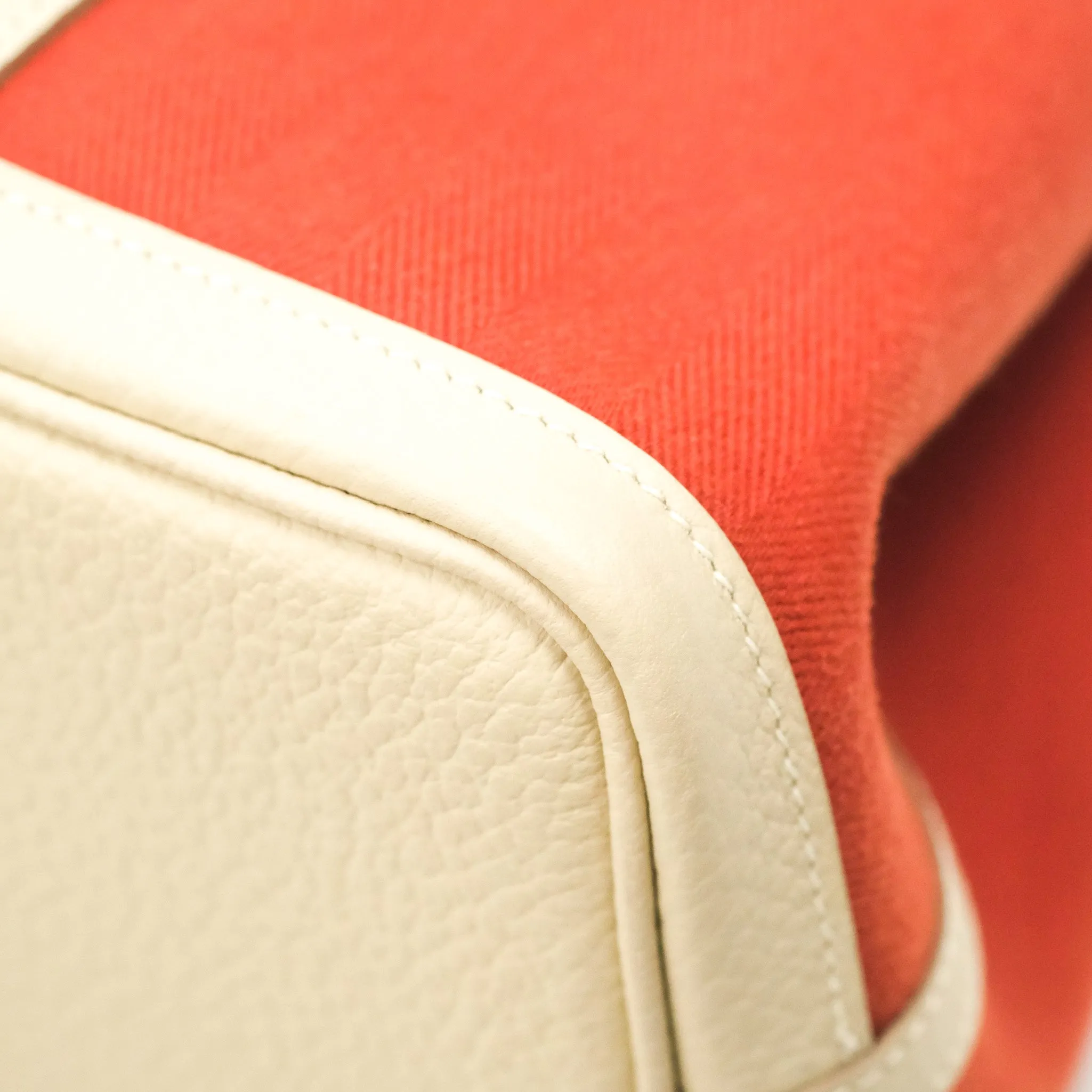Hermes Garden Party 30 Red/Craie Canvas Negonda