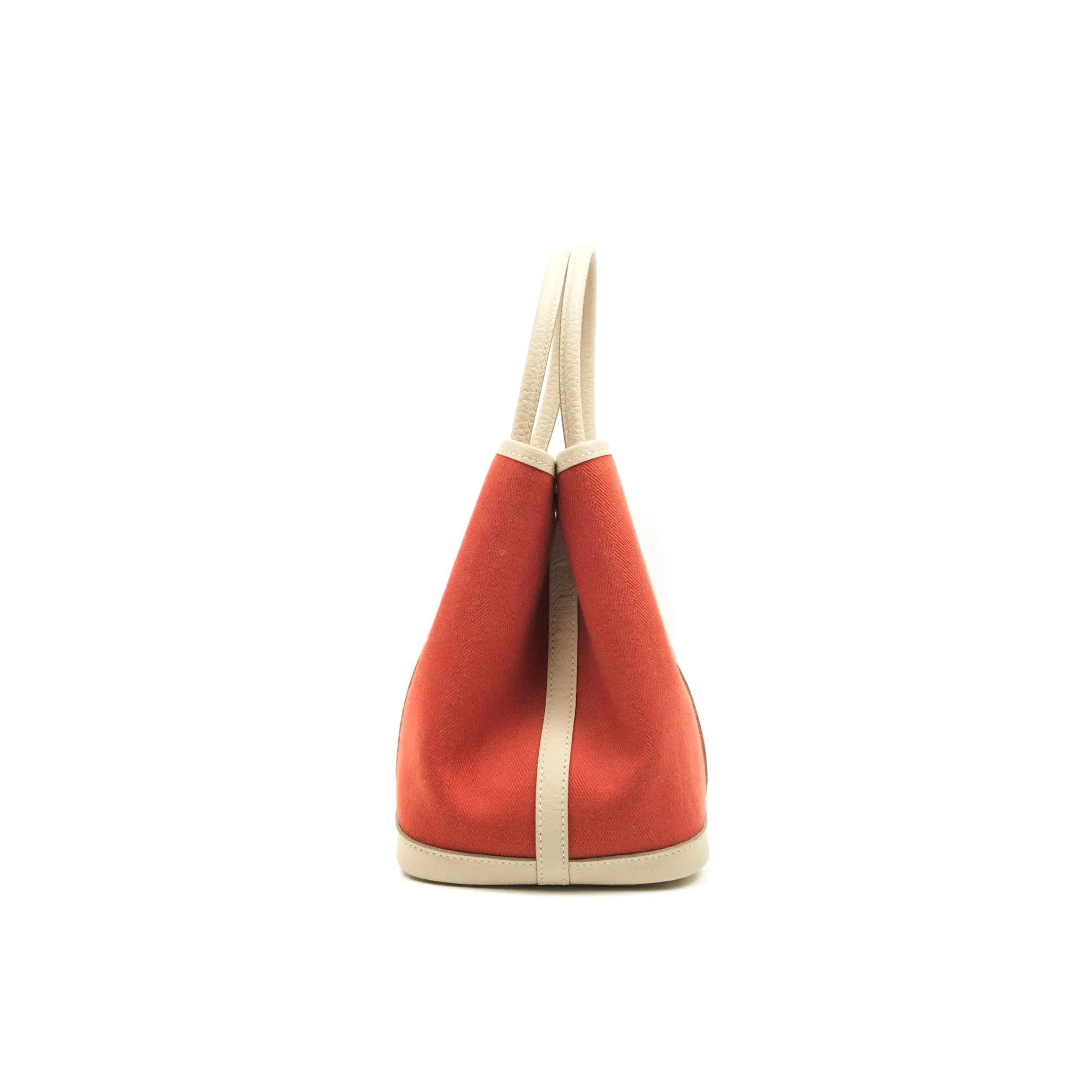 Hermes Garden Party 30 Red/Craie Canvas Negonda