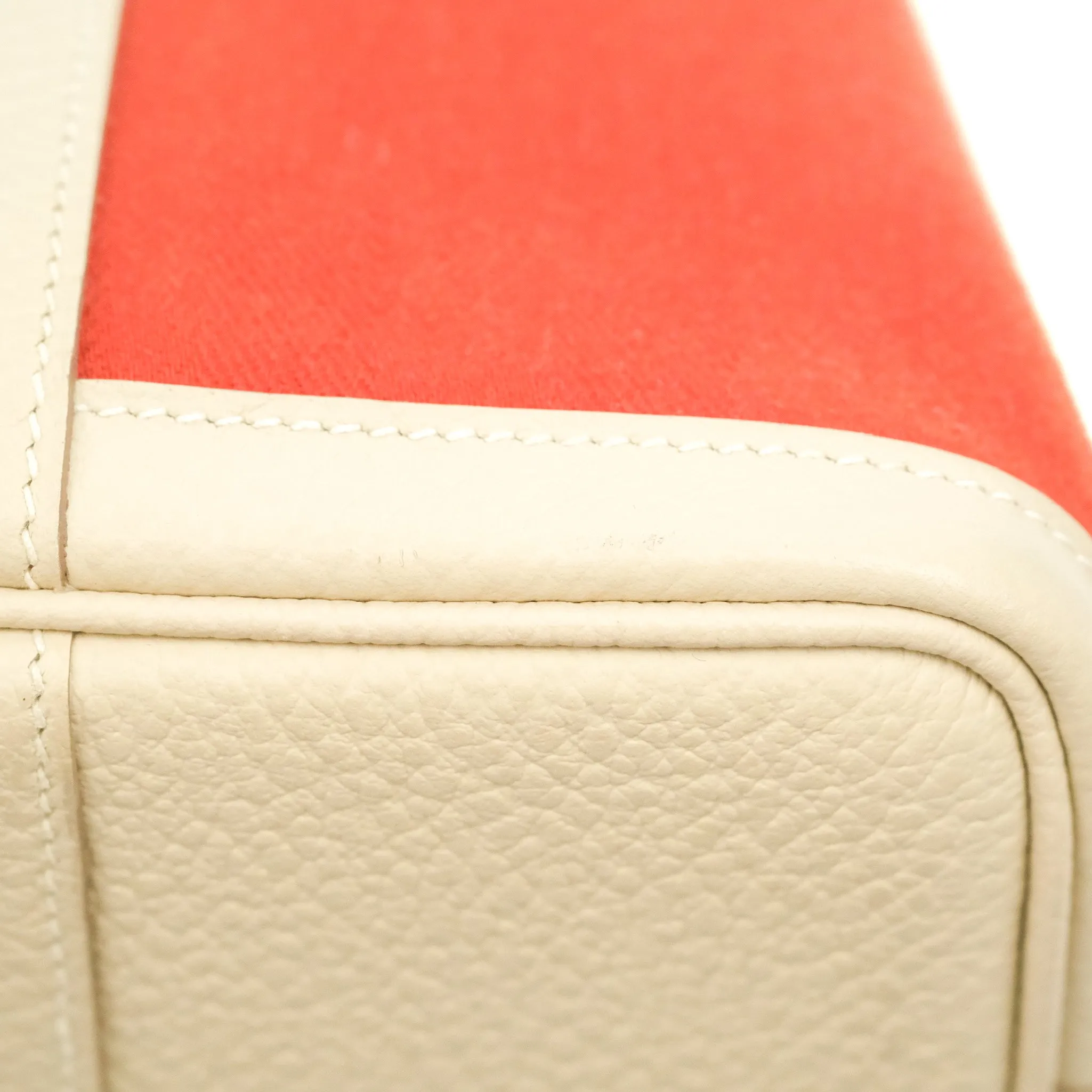 Hermes Garden Party 30 Red/Craie Canvas Negonda