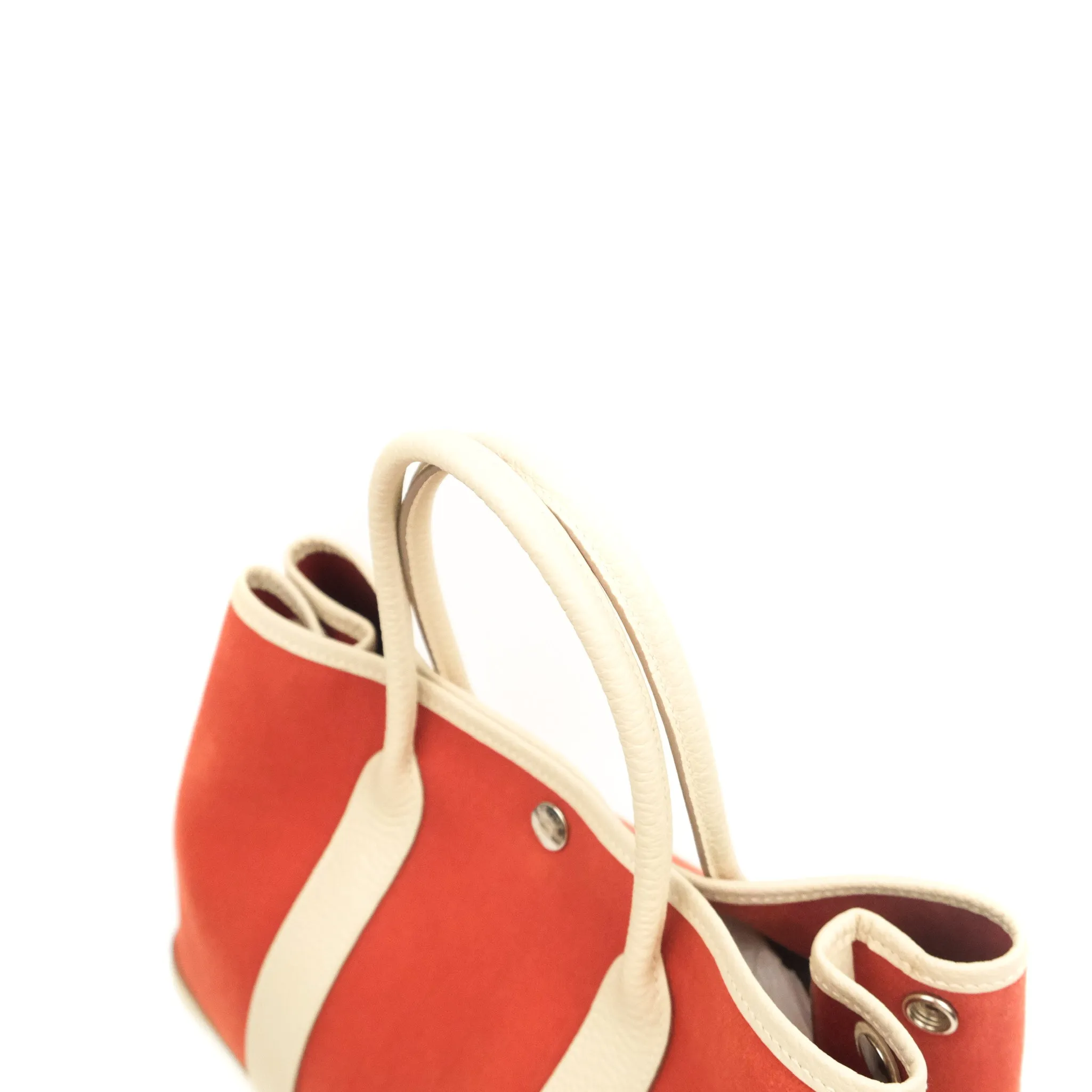 Hermes Garden Party 30 Red/Craie Canvas Negonda