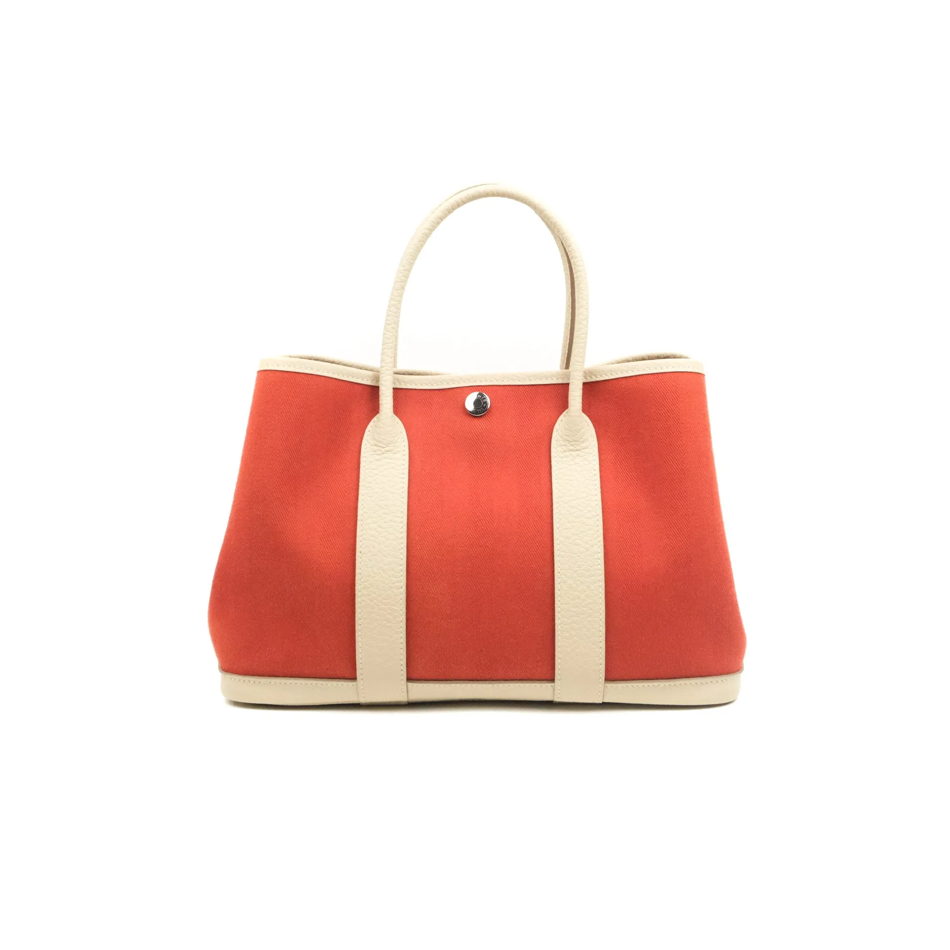 Hermes Garden Party 30 Red/Craie Canvas Negonda