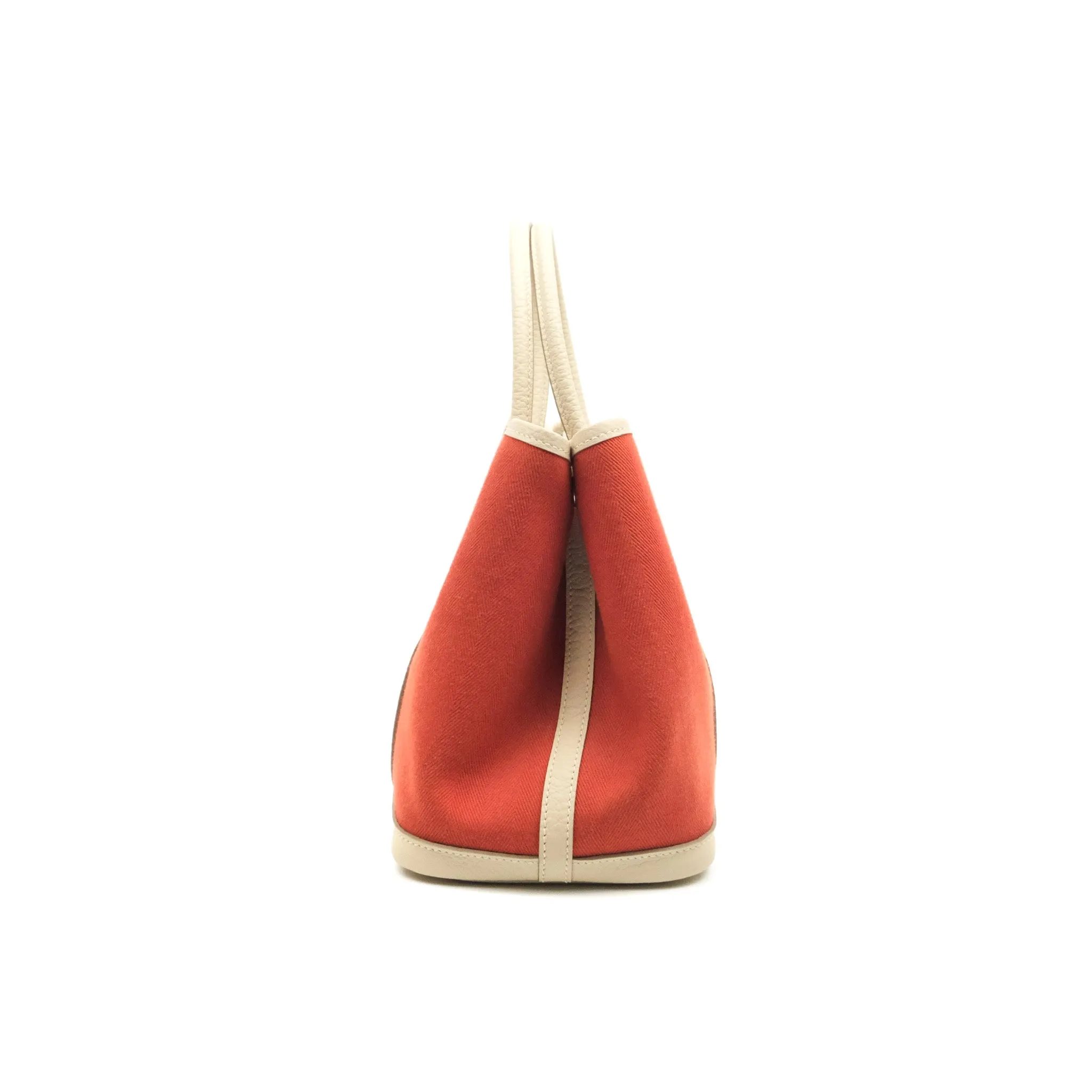 Hermes Garden Party 30 Red/Craie Canvas Negonda