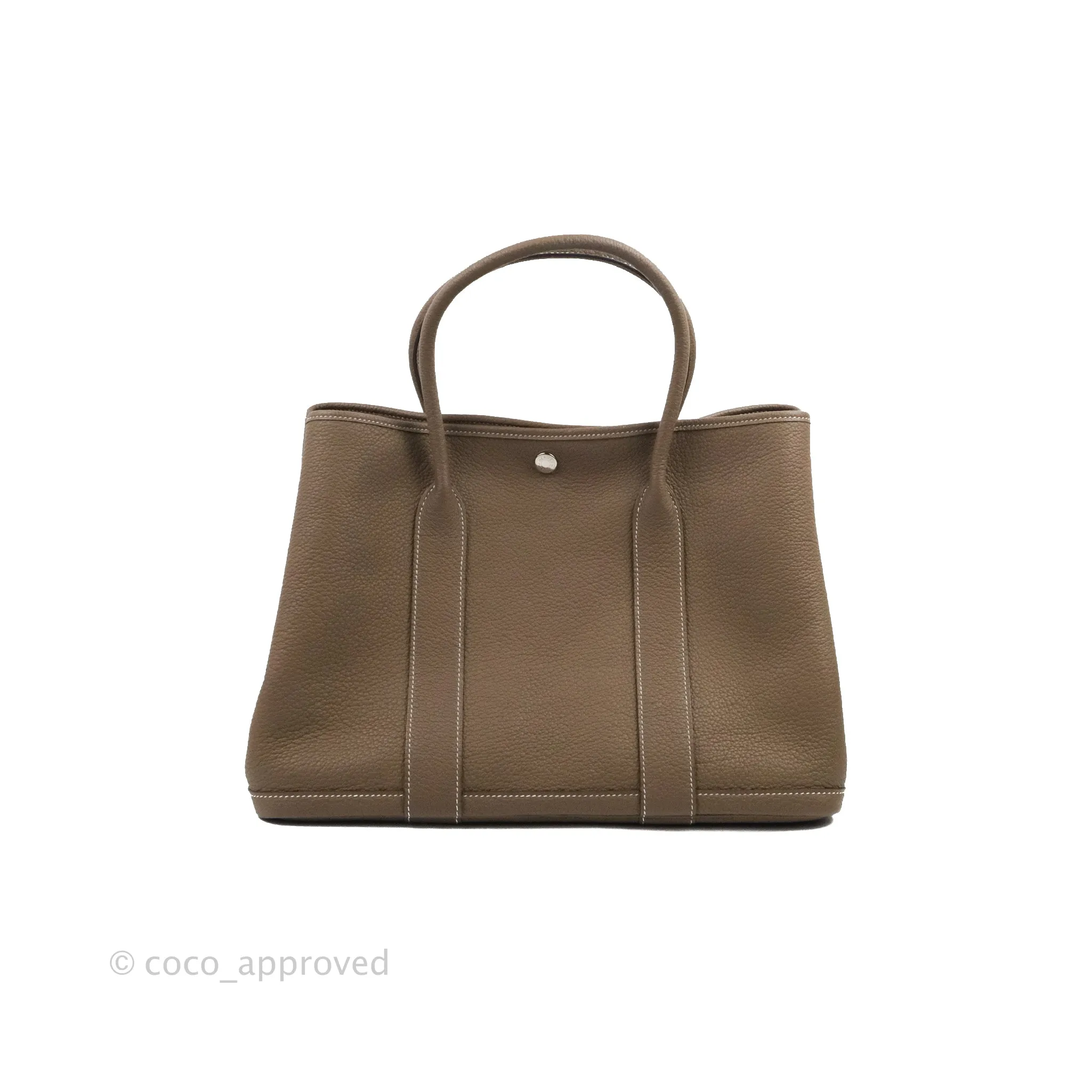 Hermes Garden Party 36 Etoupe Negonda Silver Hardware