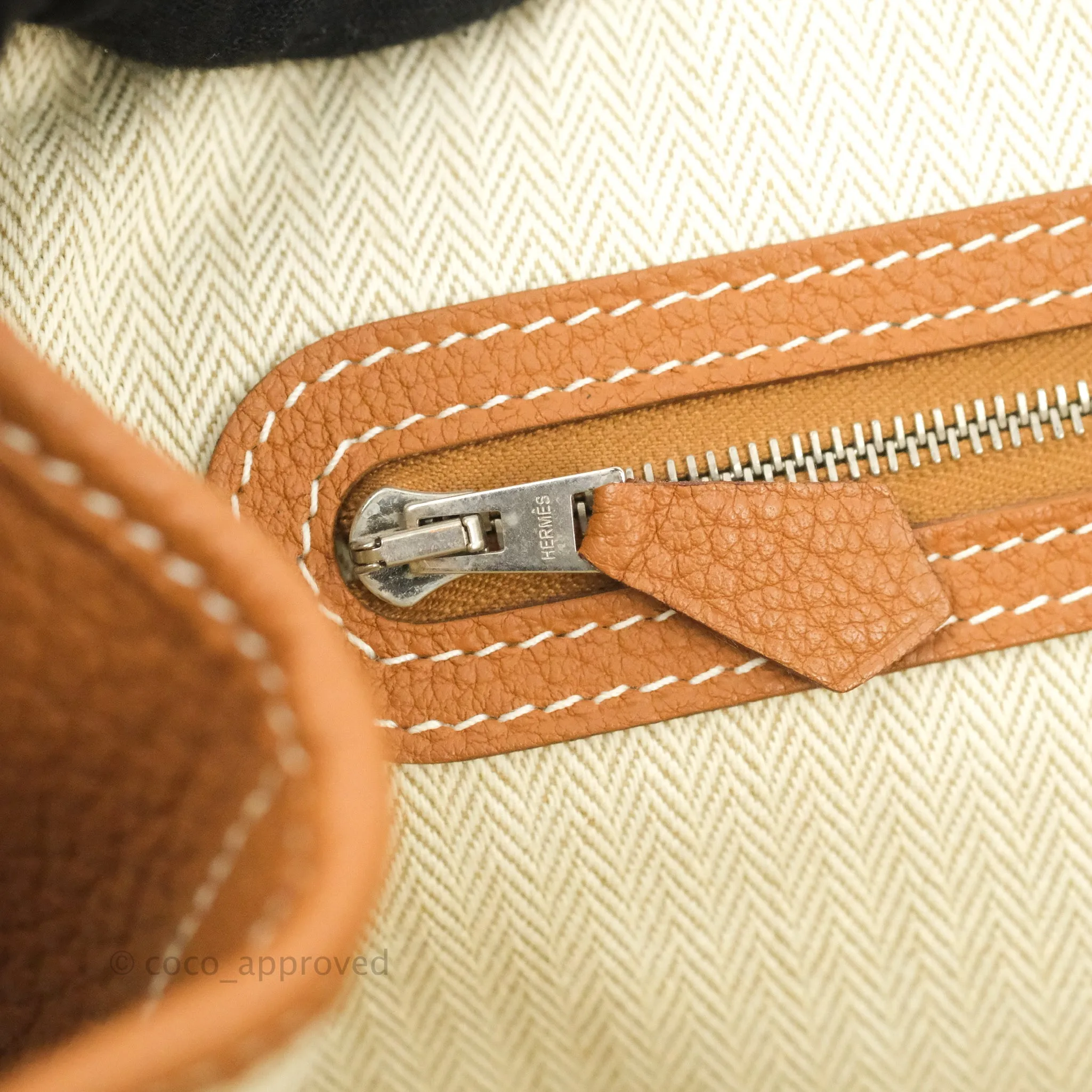 Hermes Garden Party 36 Gold Negonda Silver Hardware