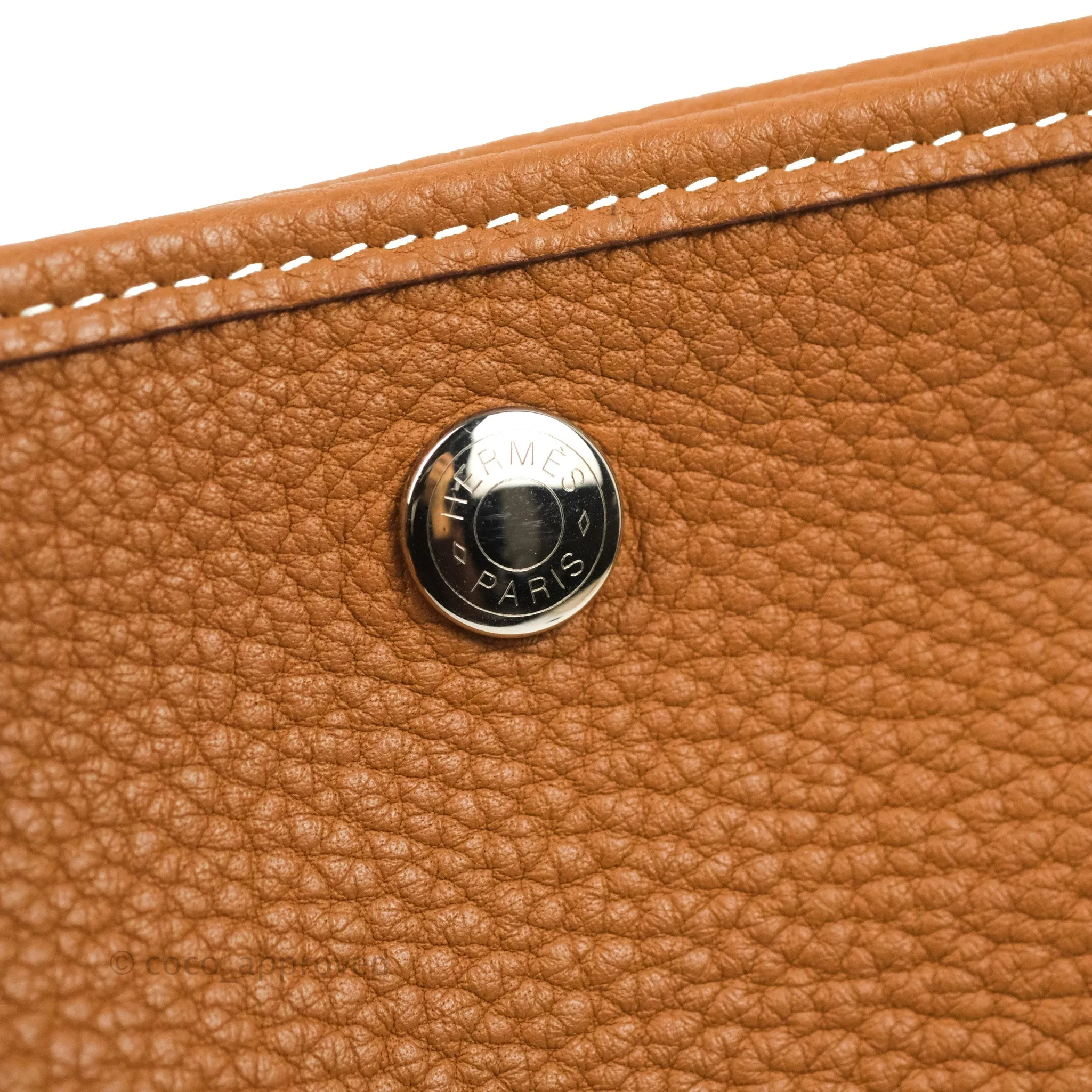 Hermes Garden Party 36 Gold Negonda Silver Hardware