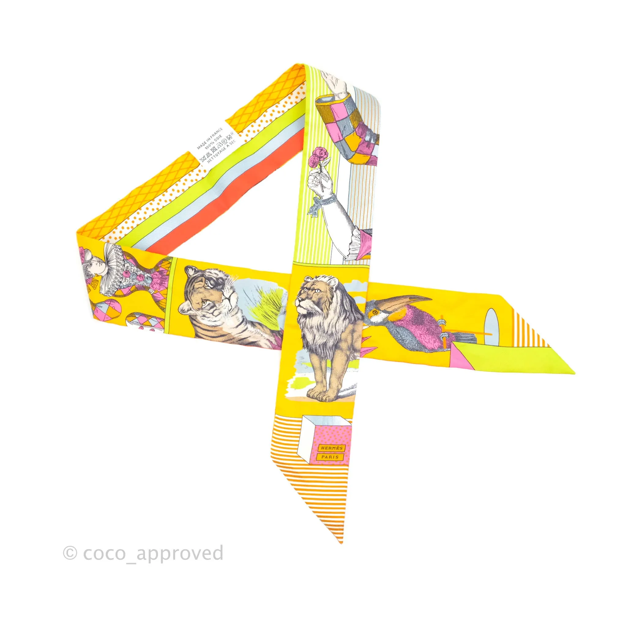 Hermes Grand Theatre Nouveau Twilly Soleil/Vert Fluo/Multic