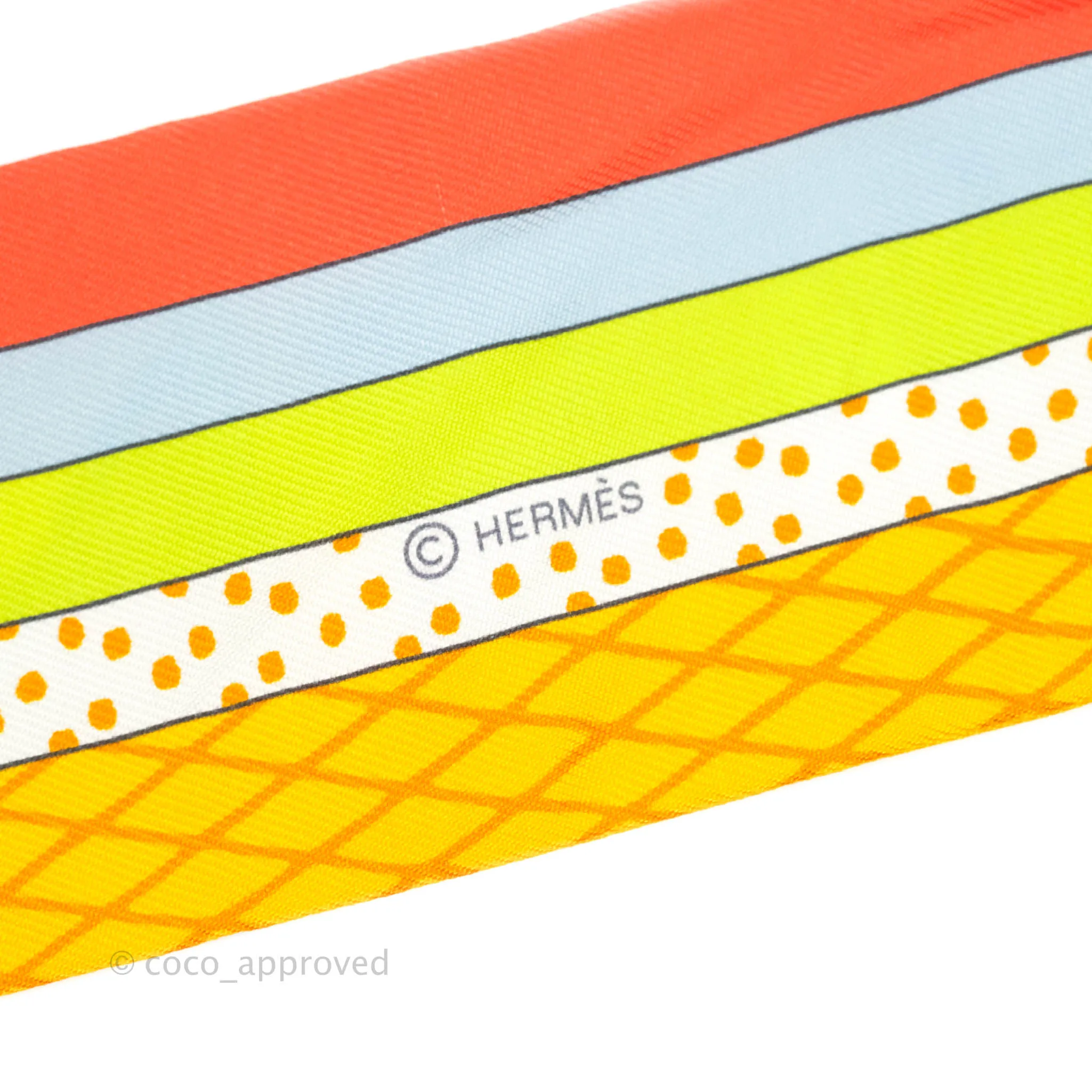 Hermes Grand Theatre Nouveau Twilly Soleil/Vert Fluo/Multic