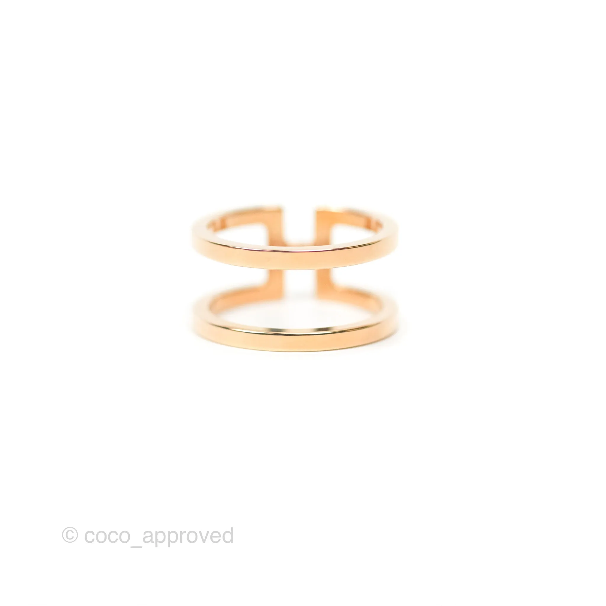 Hermes H en Rond Scarf Ring Rose Gold