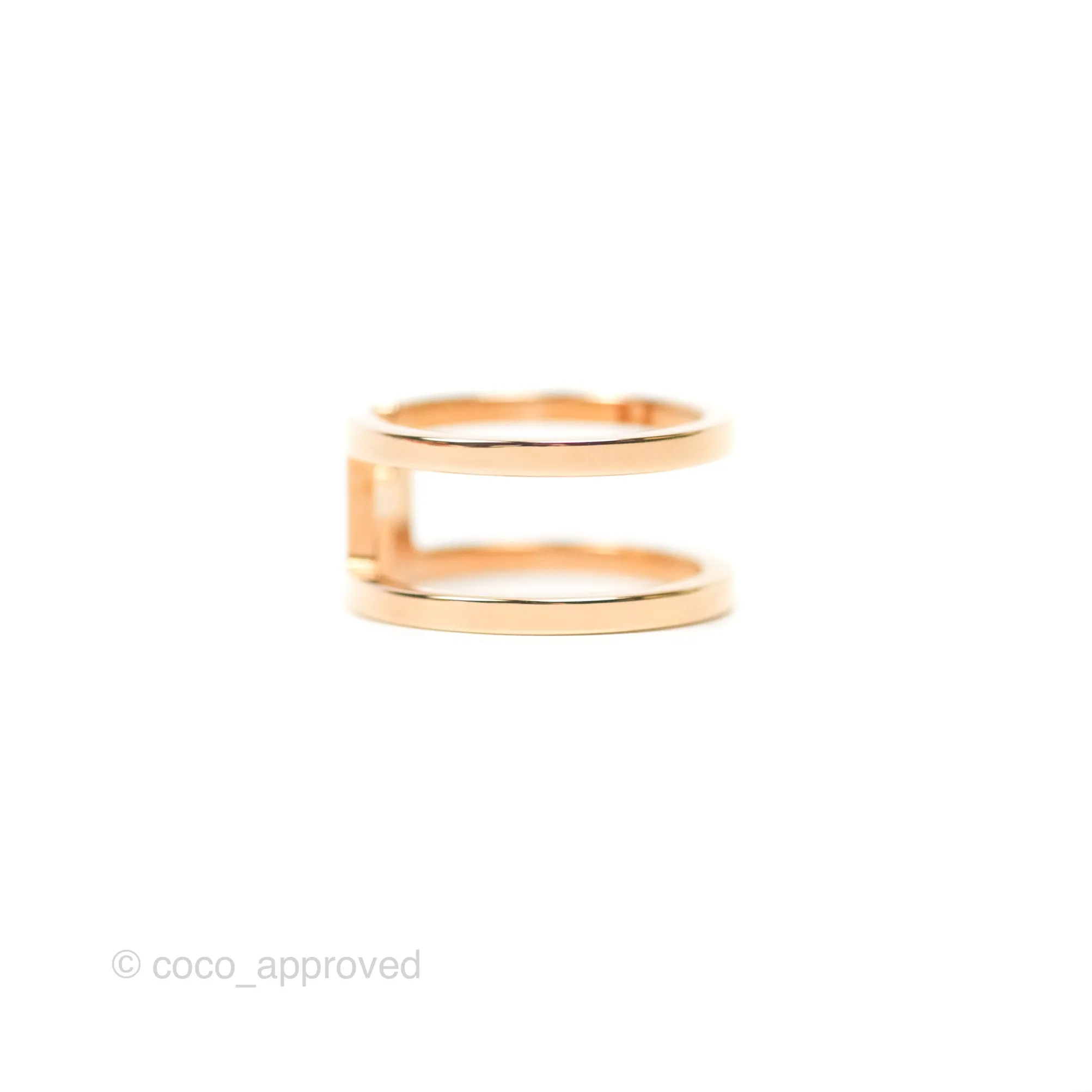 Hermes H en Rond Scarf Ring Rose Gold