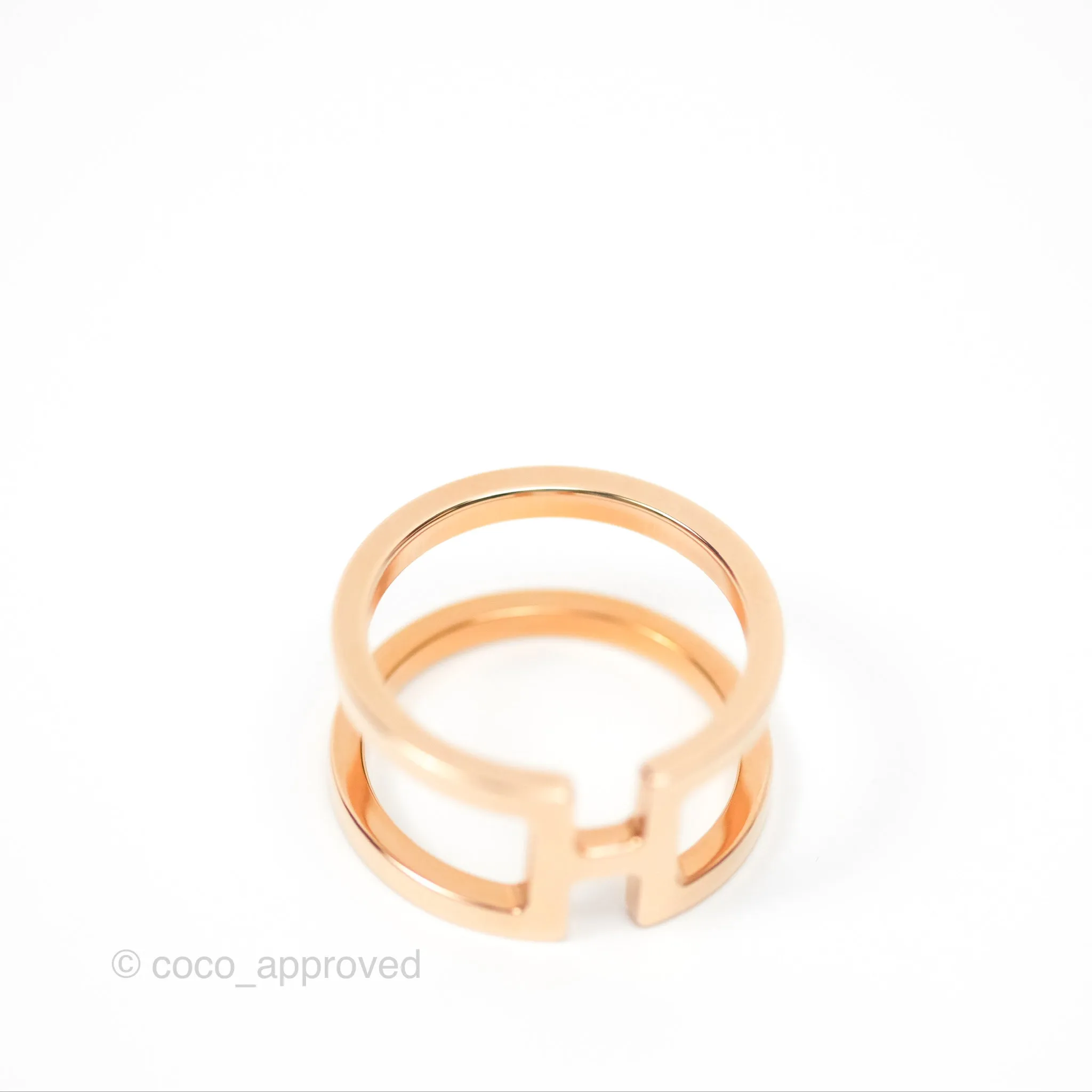 Hermes H en Rond Scarf Ring Rose Gold