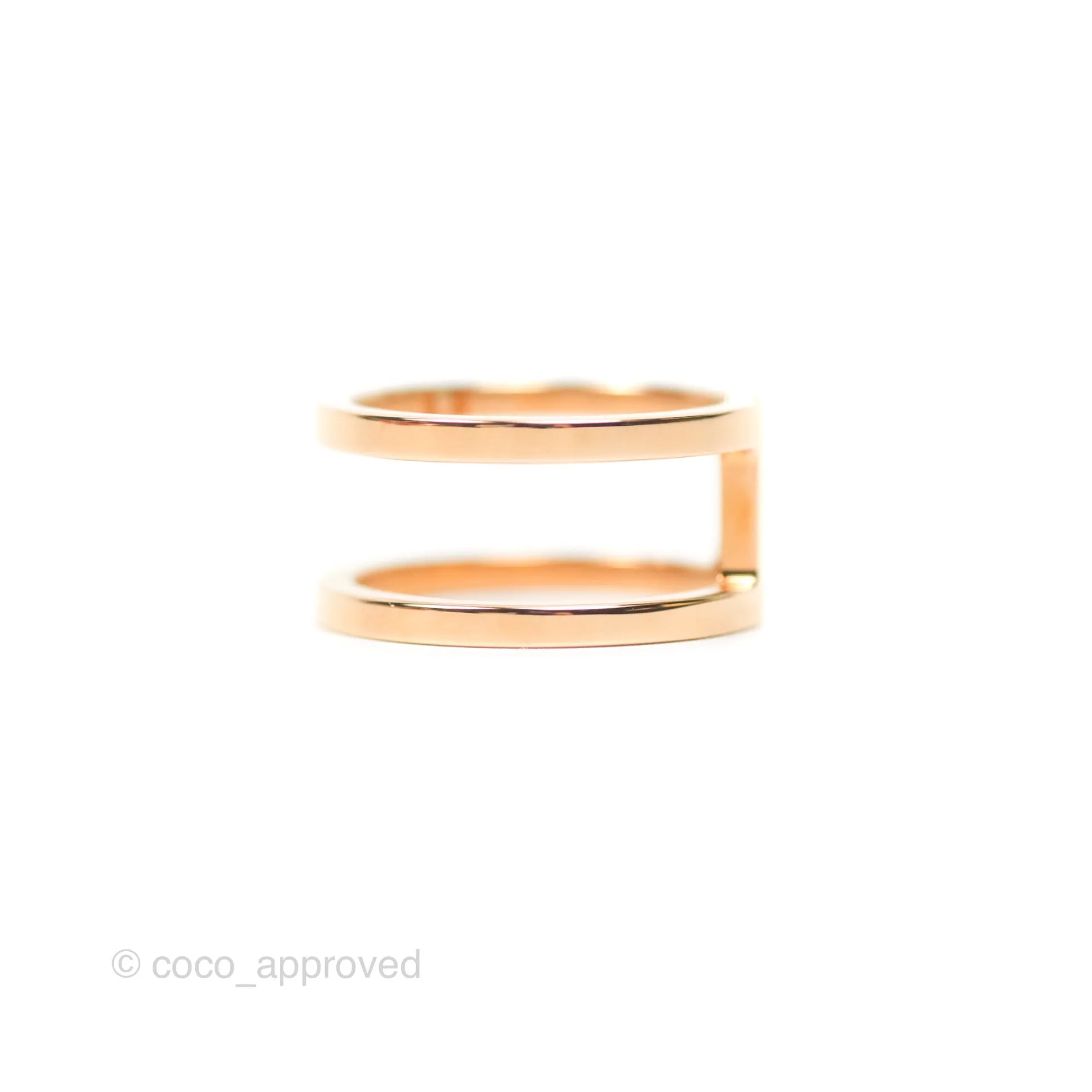 Hermes H en Rond Scarf Ring Rose Gold