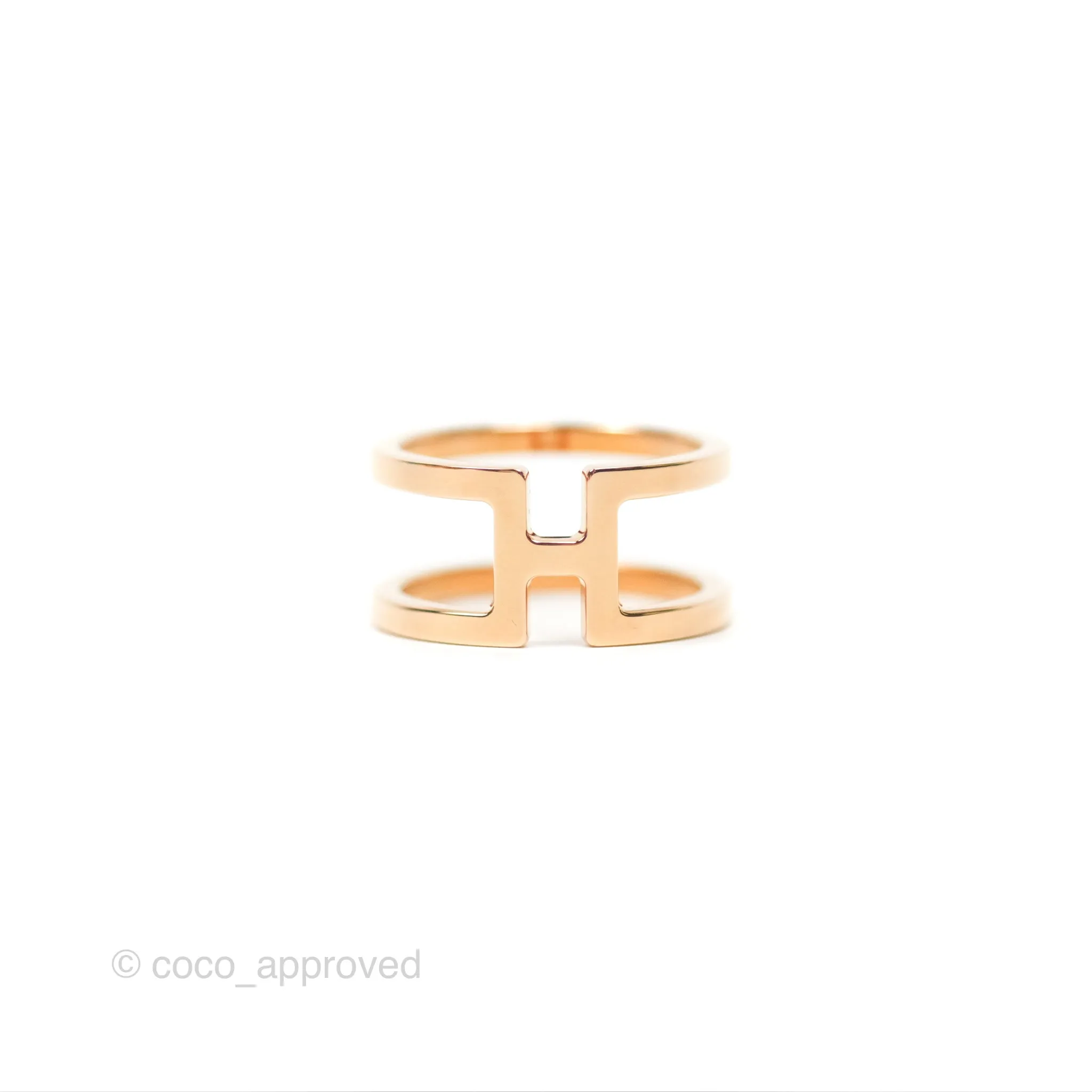 Hermes H en Rond Scarf Ring Rose Gold