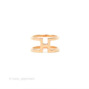 Hermes H en Rond Scarf Ring Rose Gold