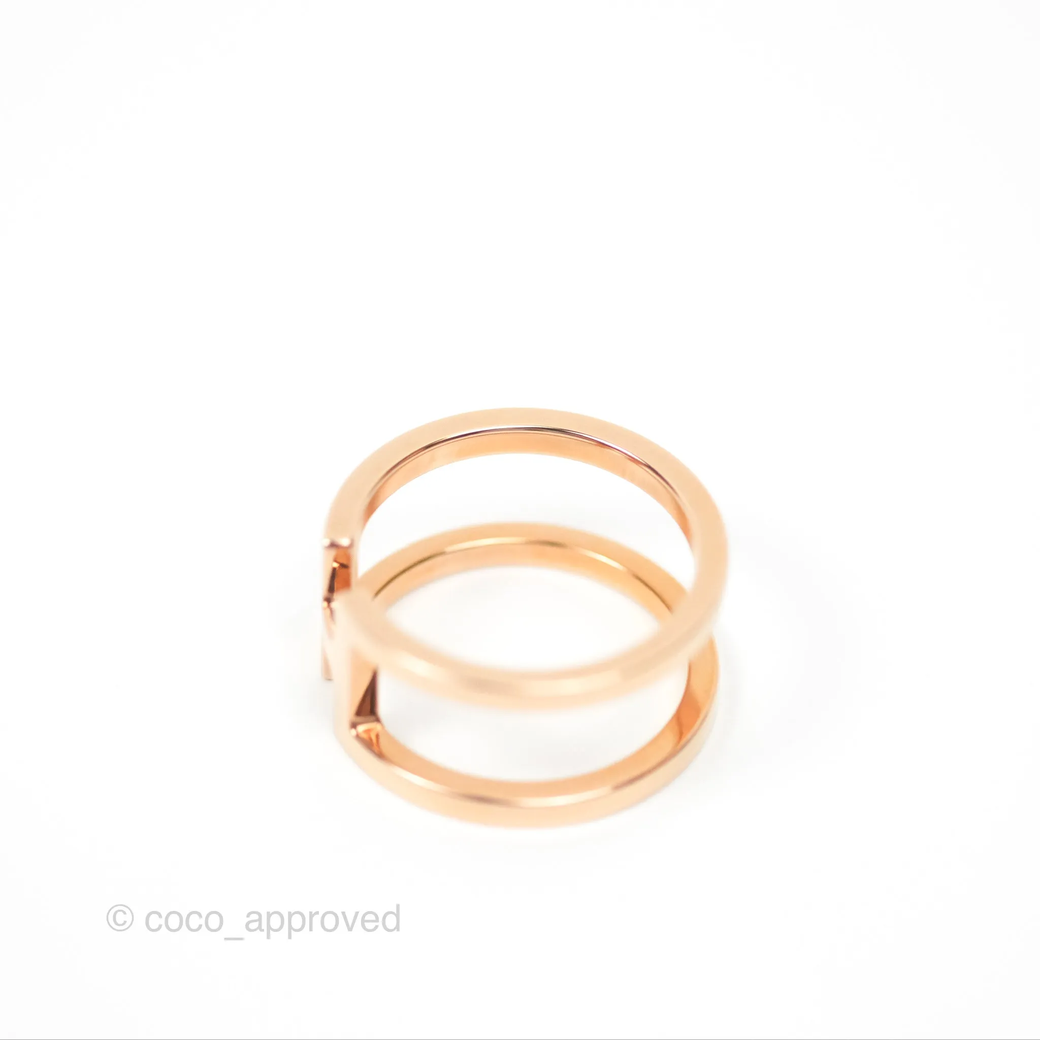 Hermes H en Rond Scarf Ring Rose Gold