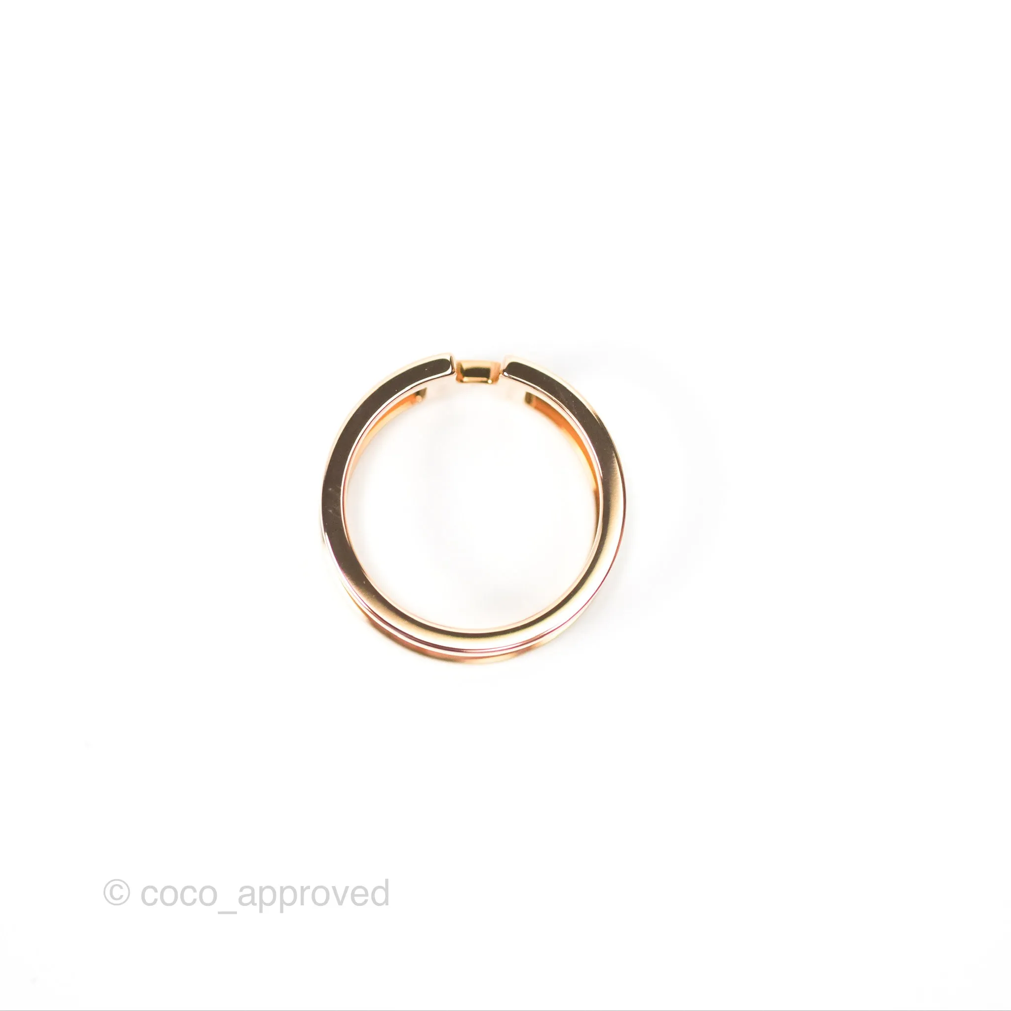 Hermes H en Rond Scarf Ring Rose Gold