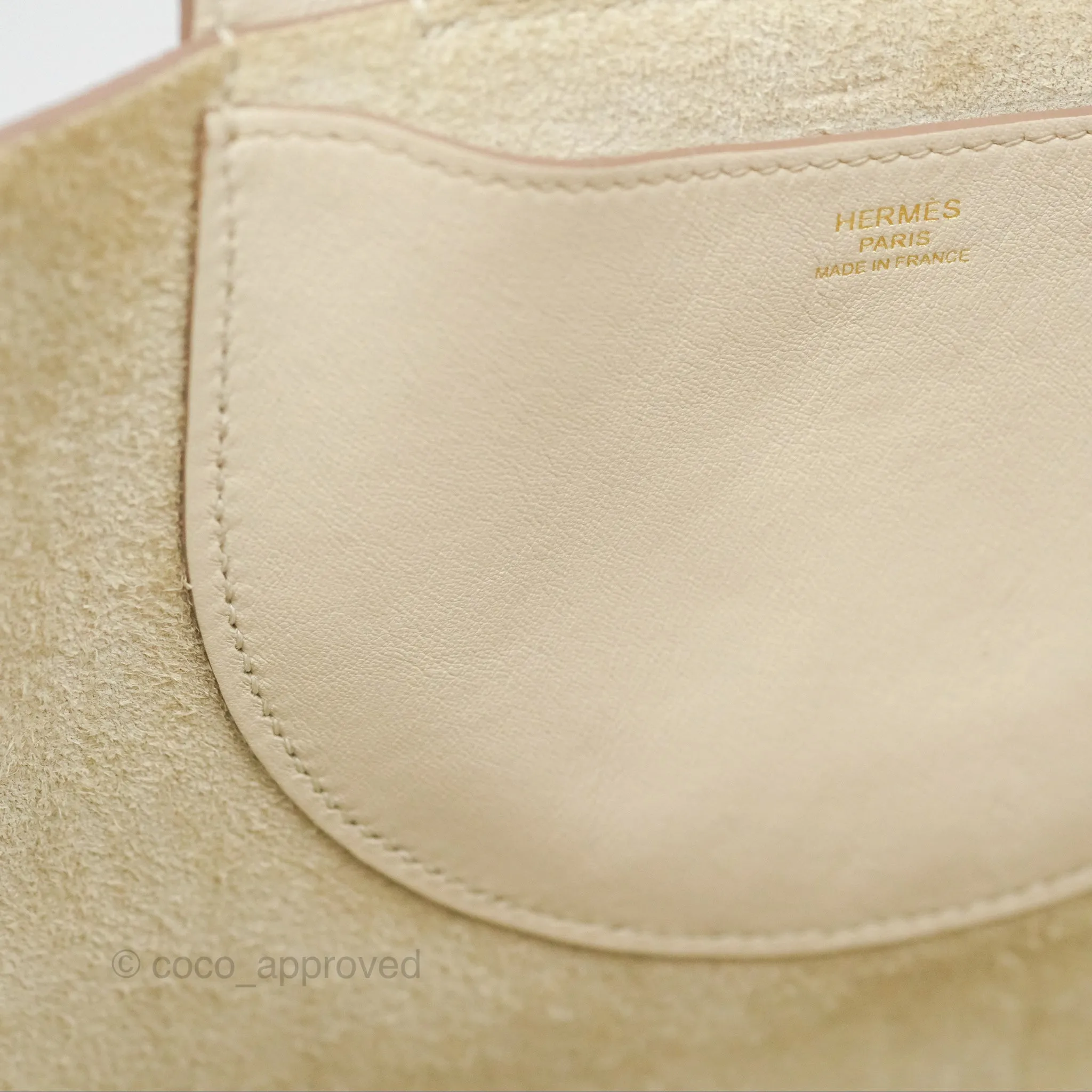 Hermes In-The-Loop 23 Beton Clemence Gold Hardware