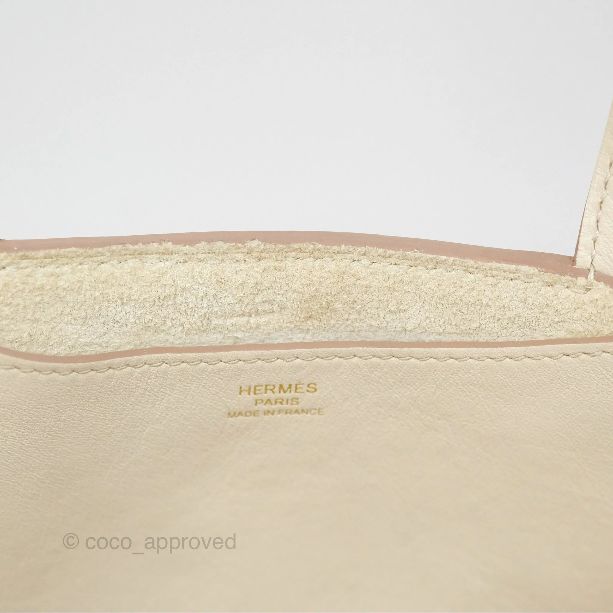 Hermes In-The-Loop 23 Beton Clemence Gold Hardware