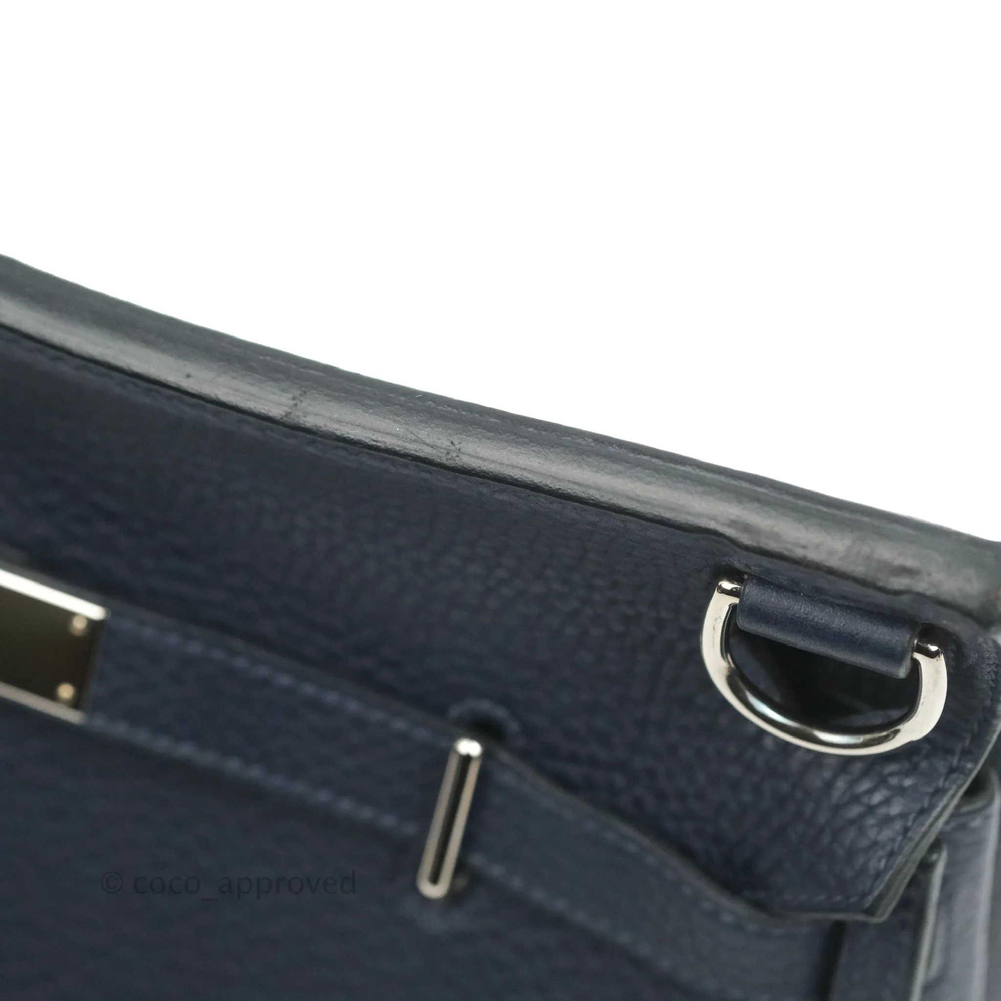 Hermes Jypsiere 28 Togo Midnight Blue Palladium Hardware