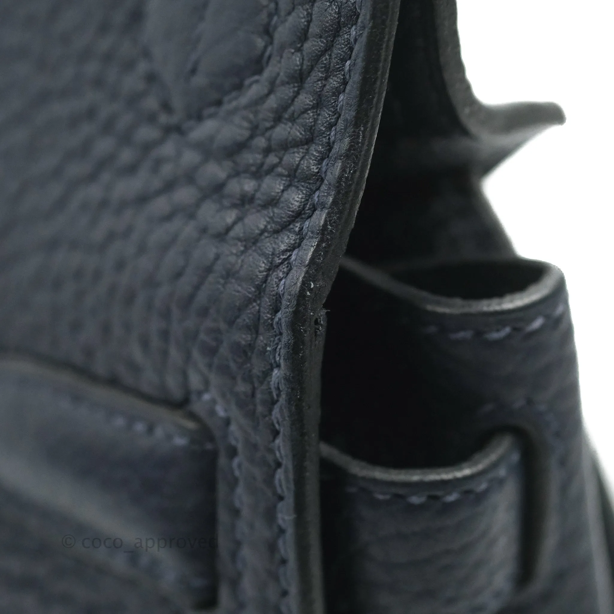Hermes Jypsiere 28 Togo Midnight Blue Palladium Hardware