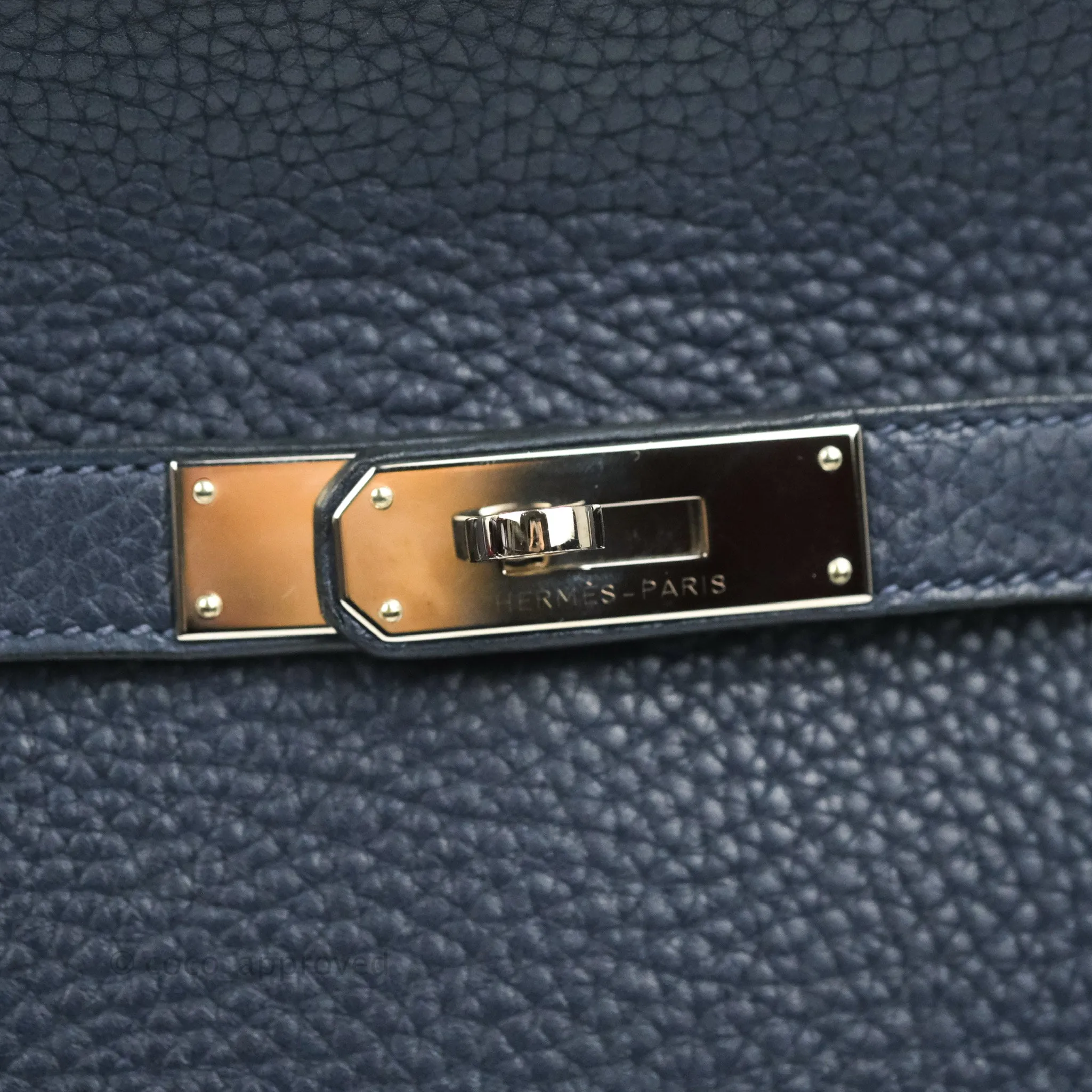 Hermes Jypsiere 28 Togo Midnight Blue Palladium Hardware