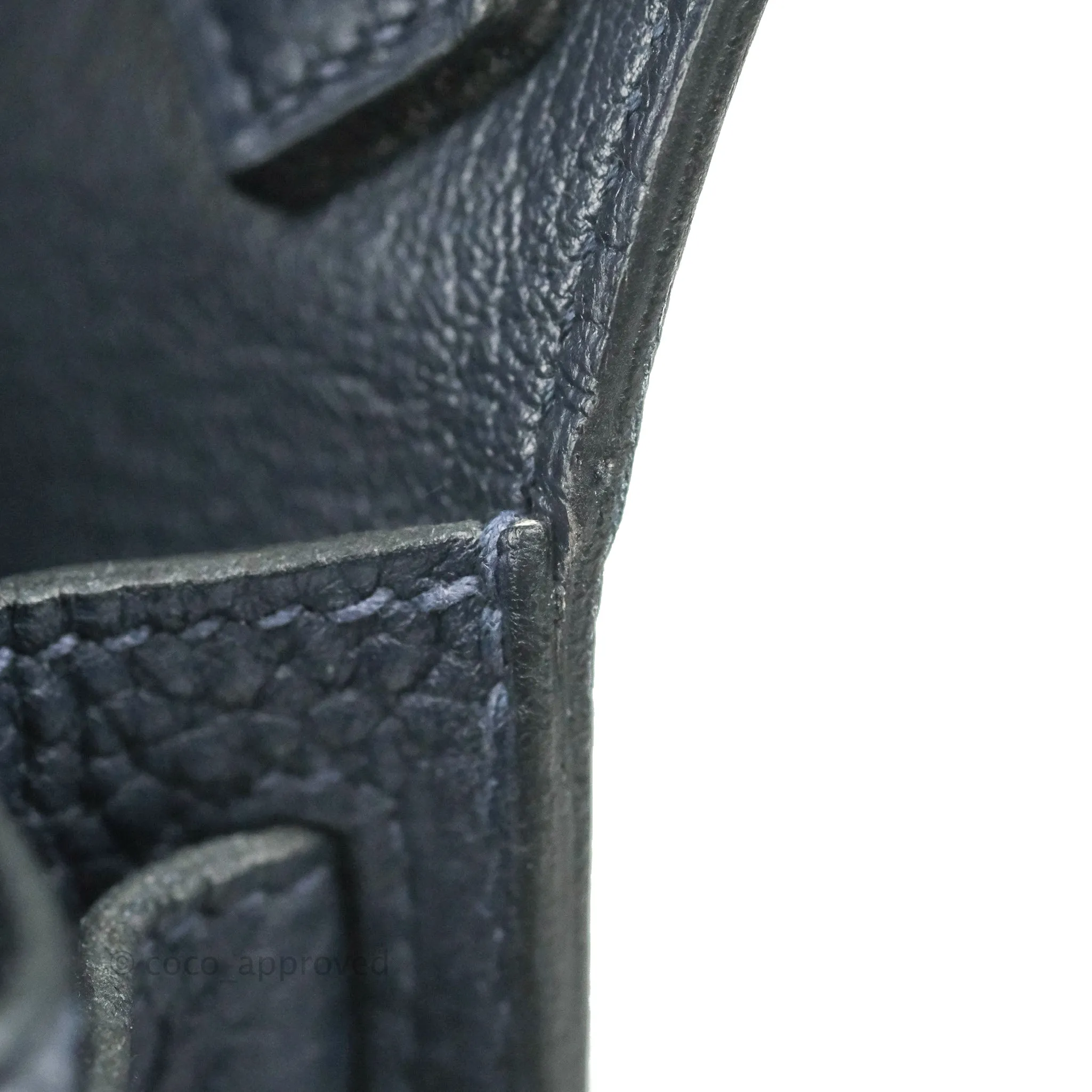 Hermes Jypsiere 28 Togo Midnight Blue Palladium Hardware