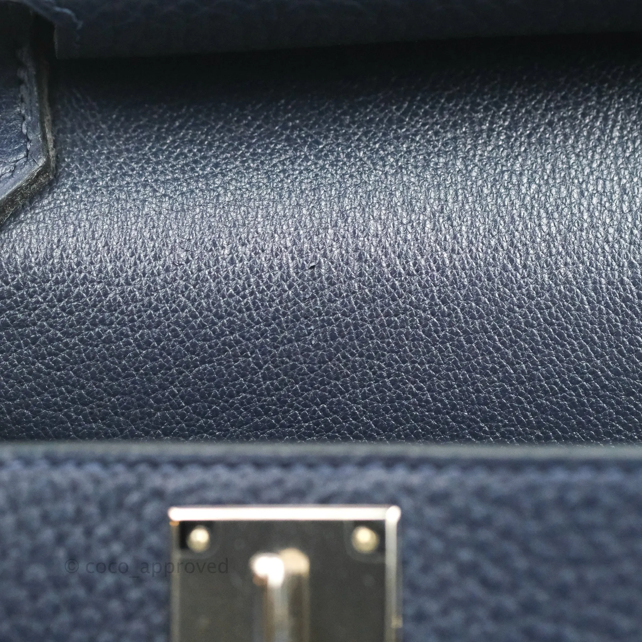 Hermes Jypsiere 28 Togo Midnight Blue Palladium Hardware